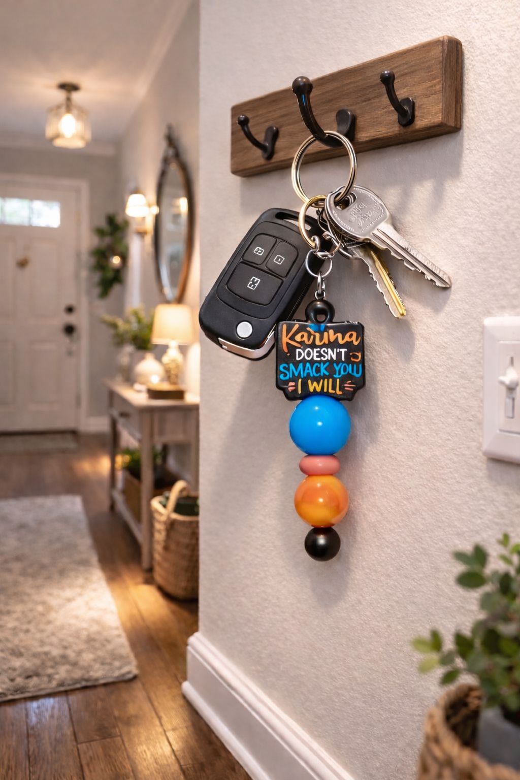 “If Karma Doesn’t Smack You” Focal Keyring