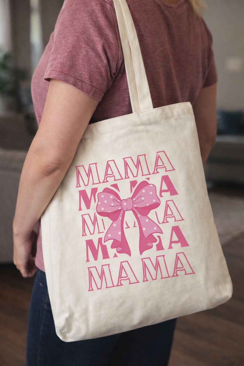"Mama" Sublimation Tote Bag