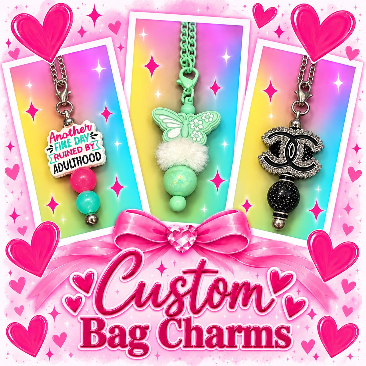 Custom Bag Charms – Made to Order