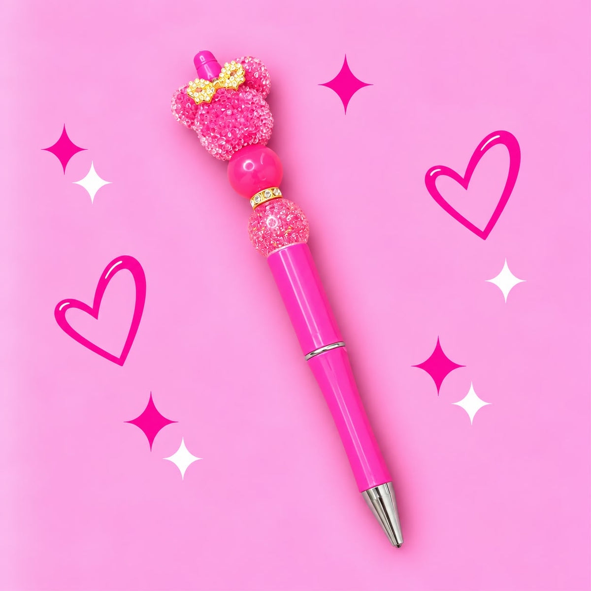 Pink “Sugar Mickey Head” Focal Pen