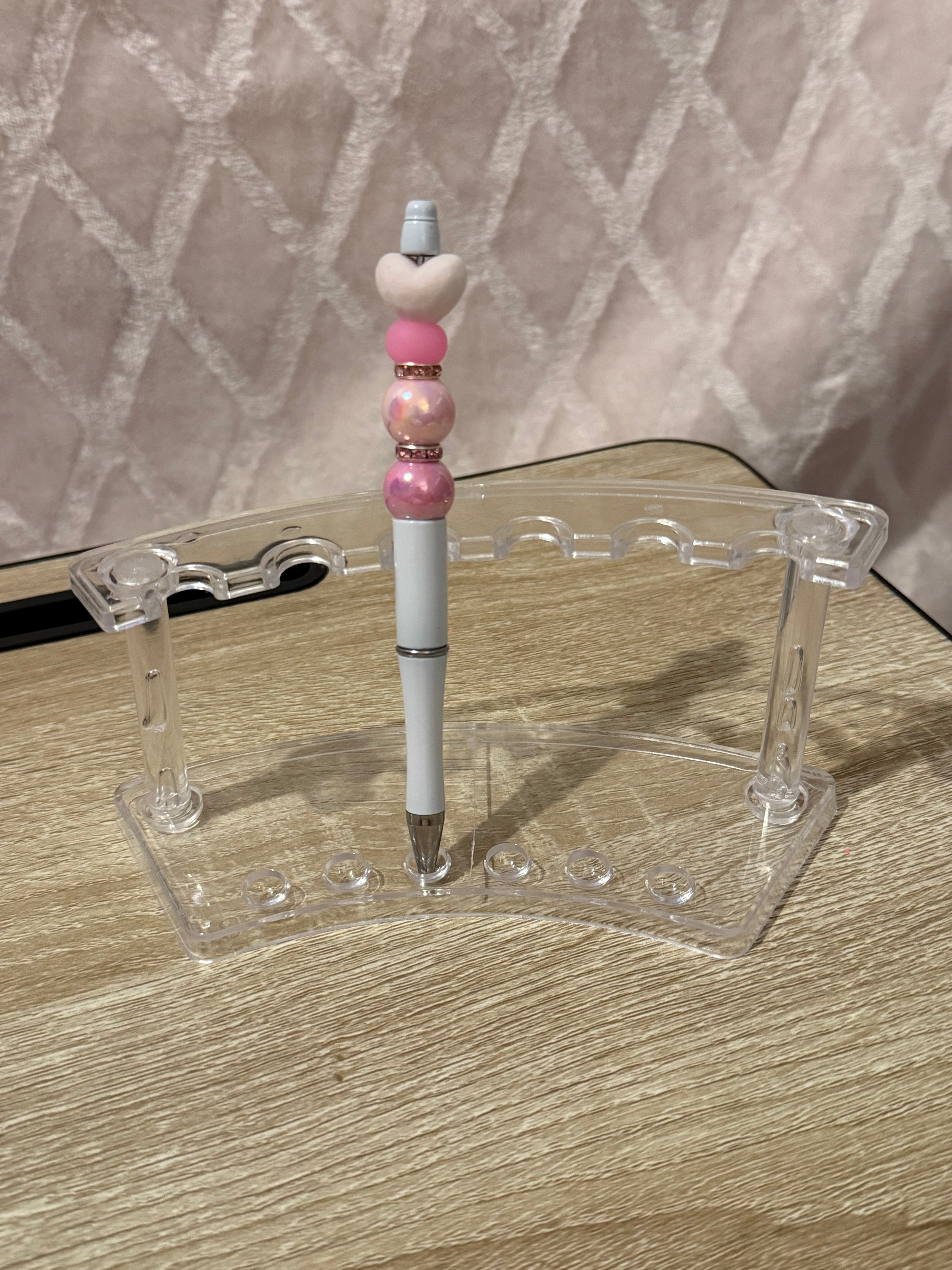 Pink “Heart” Beaded Pen