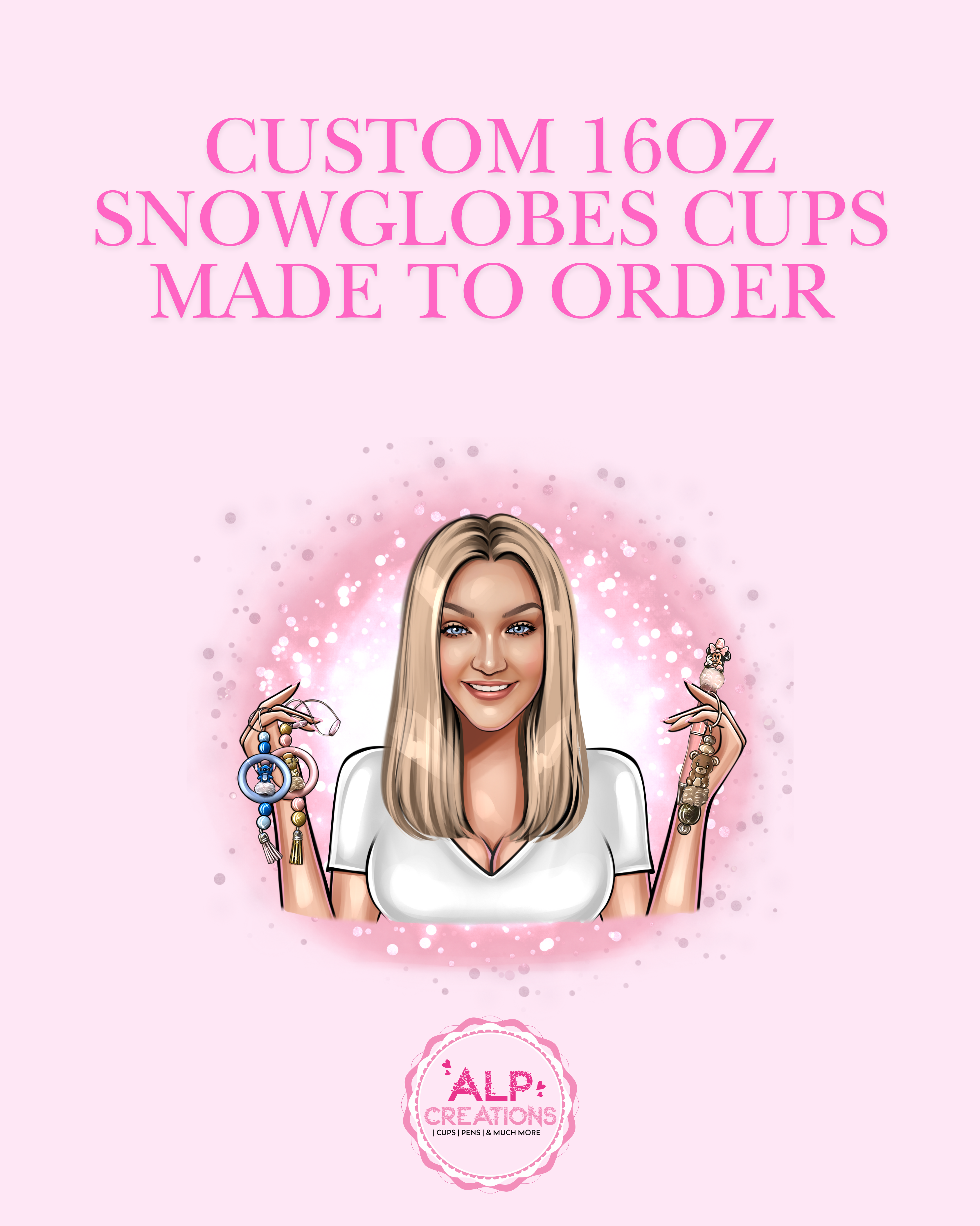 16oz Custom Snow Globe Cup – Made to Order