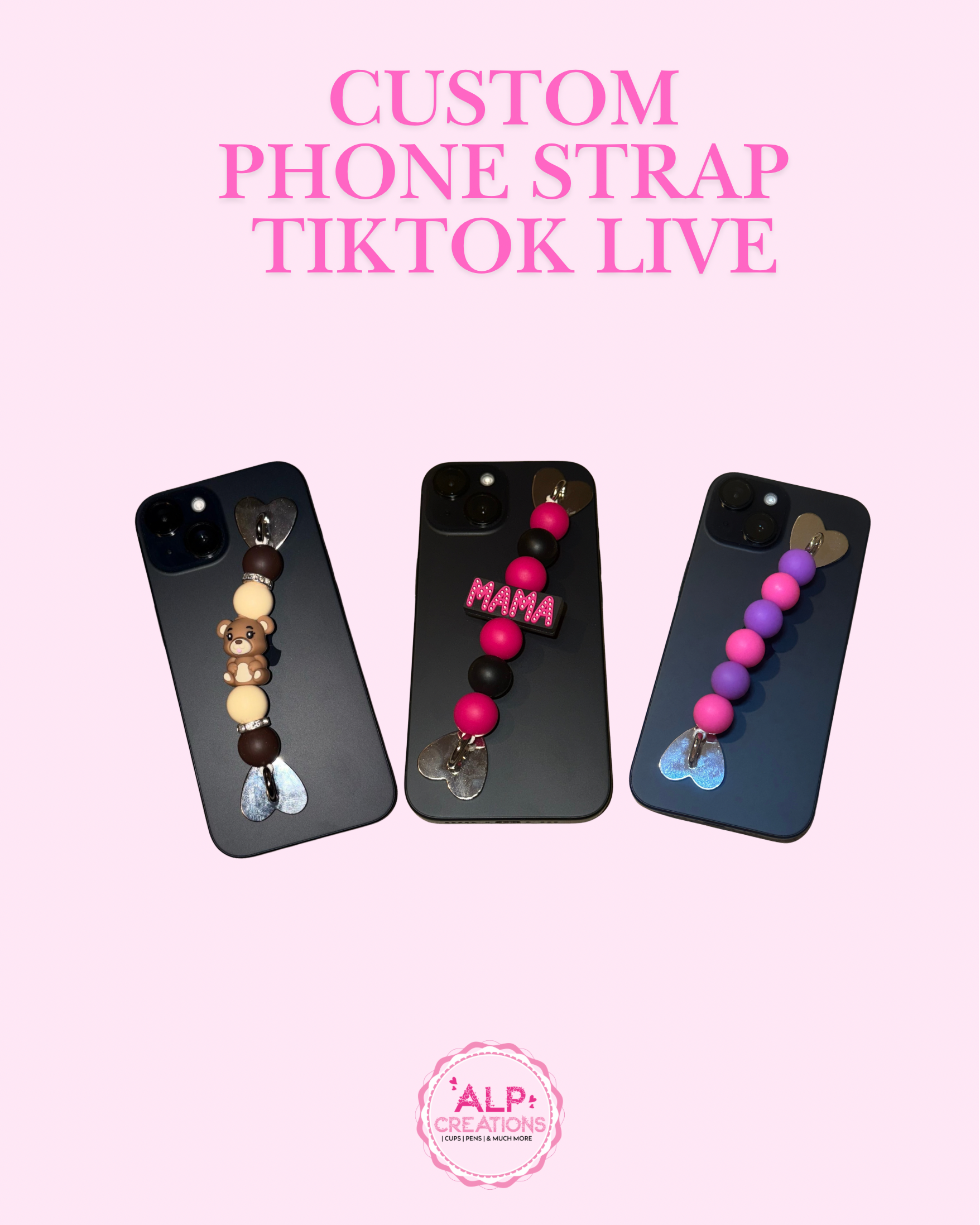 Custom Self Adhesive Phone Strap -  TikTok Live
