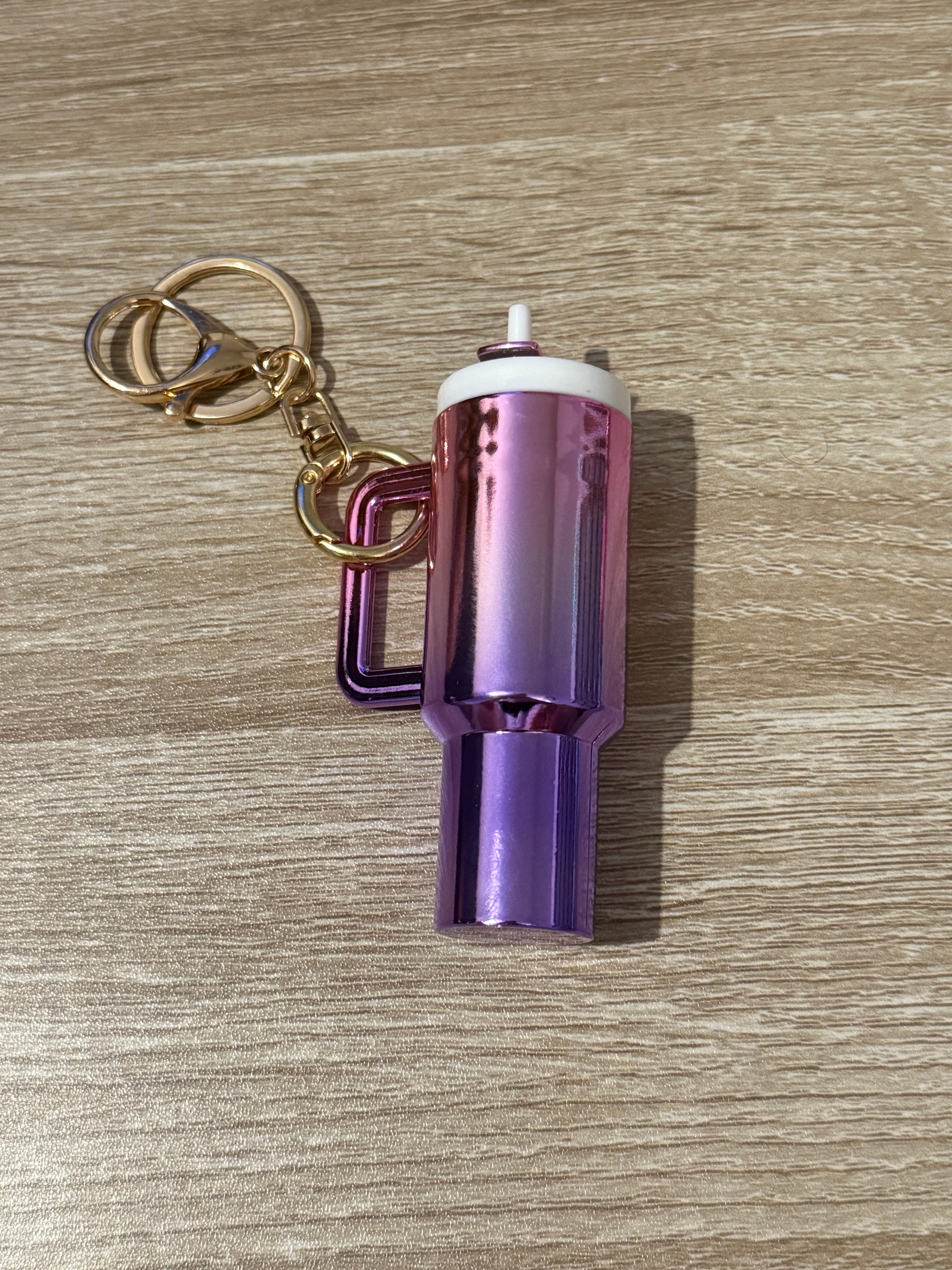Metallic Stanley Keyring Lip Balm Holder - Unwrapped
