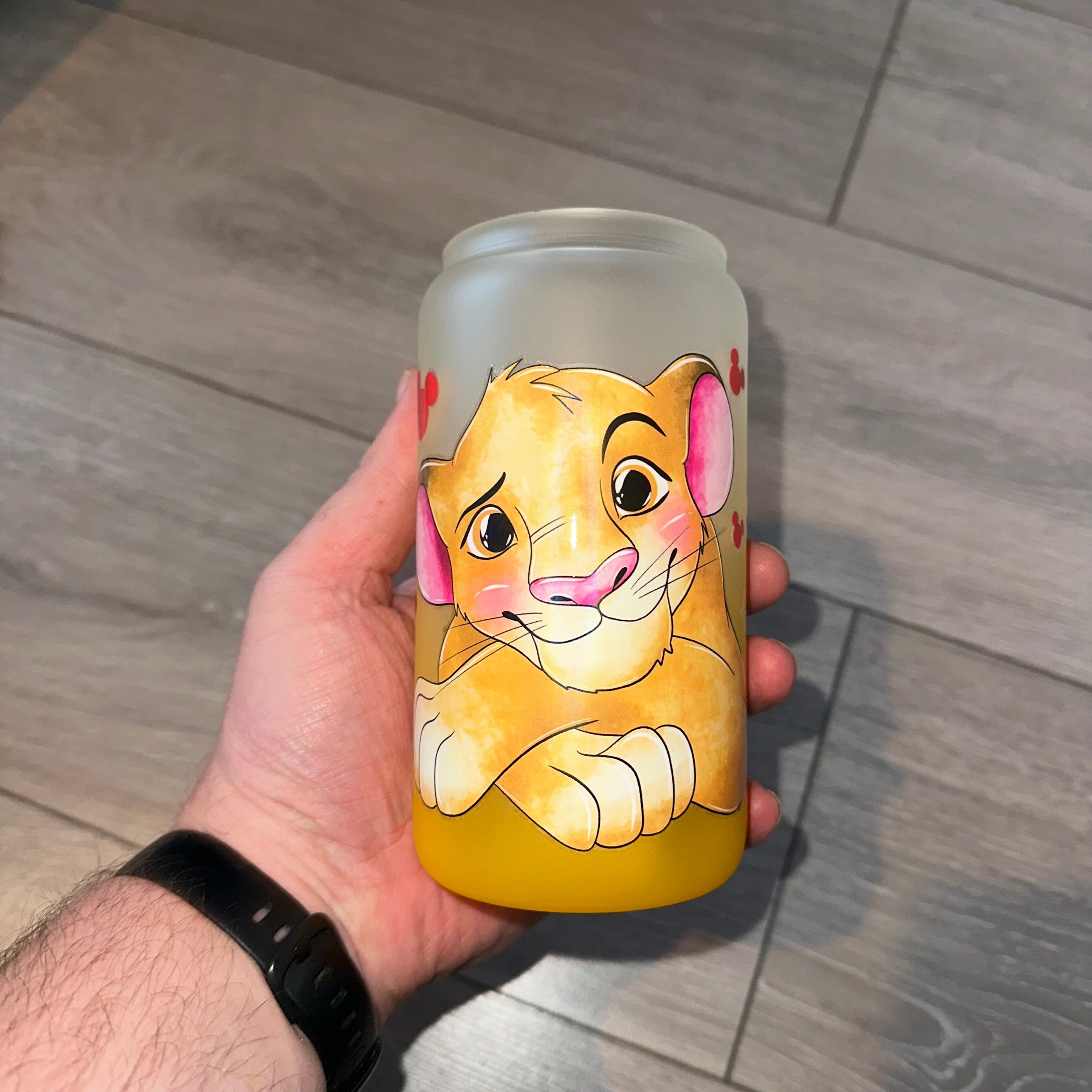 16oz “Yellow Lion” Libbey Yellow Ombré Glass