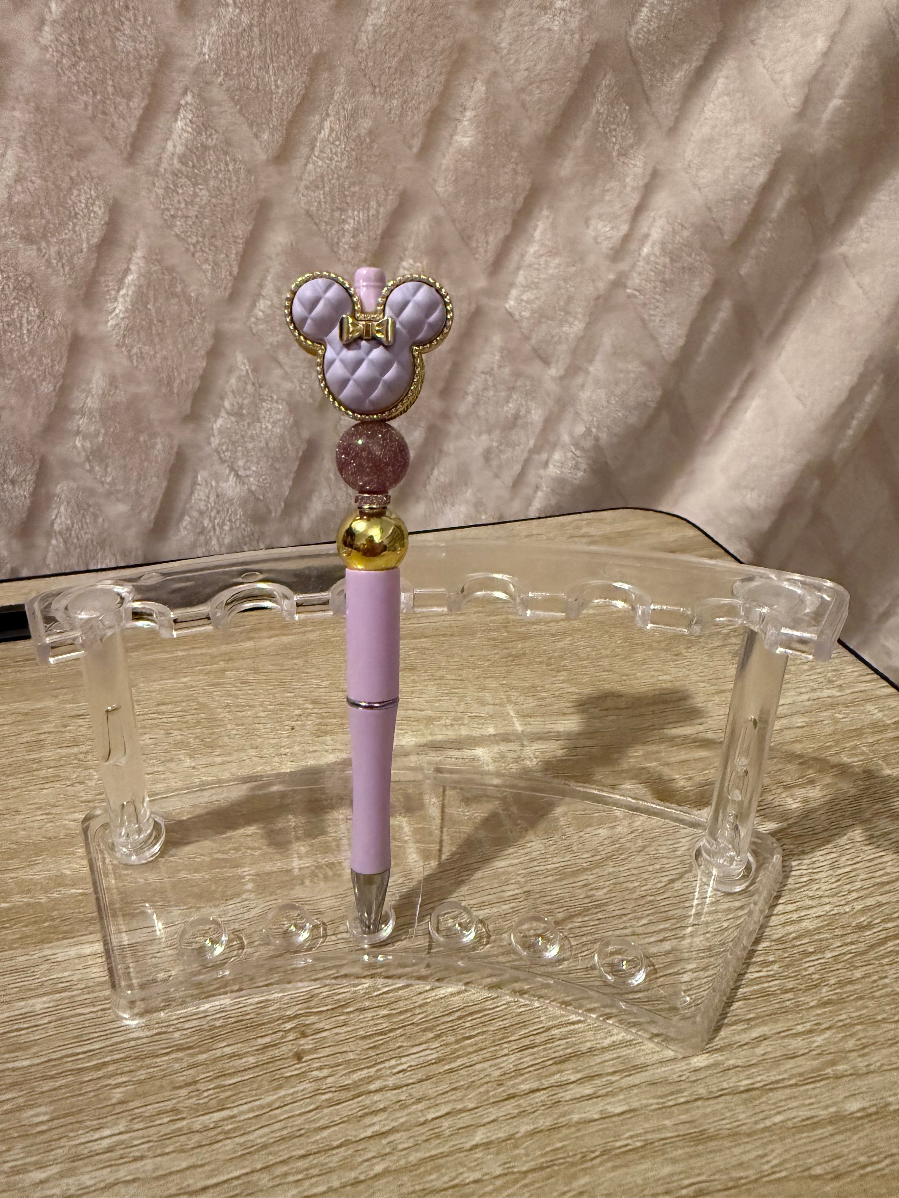 Lilac & Gold “Mickey Head” Focal Pen
