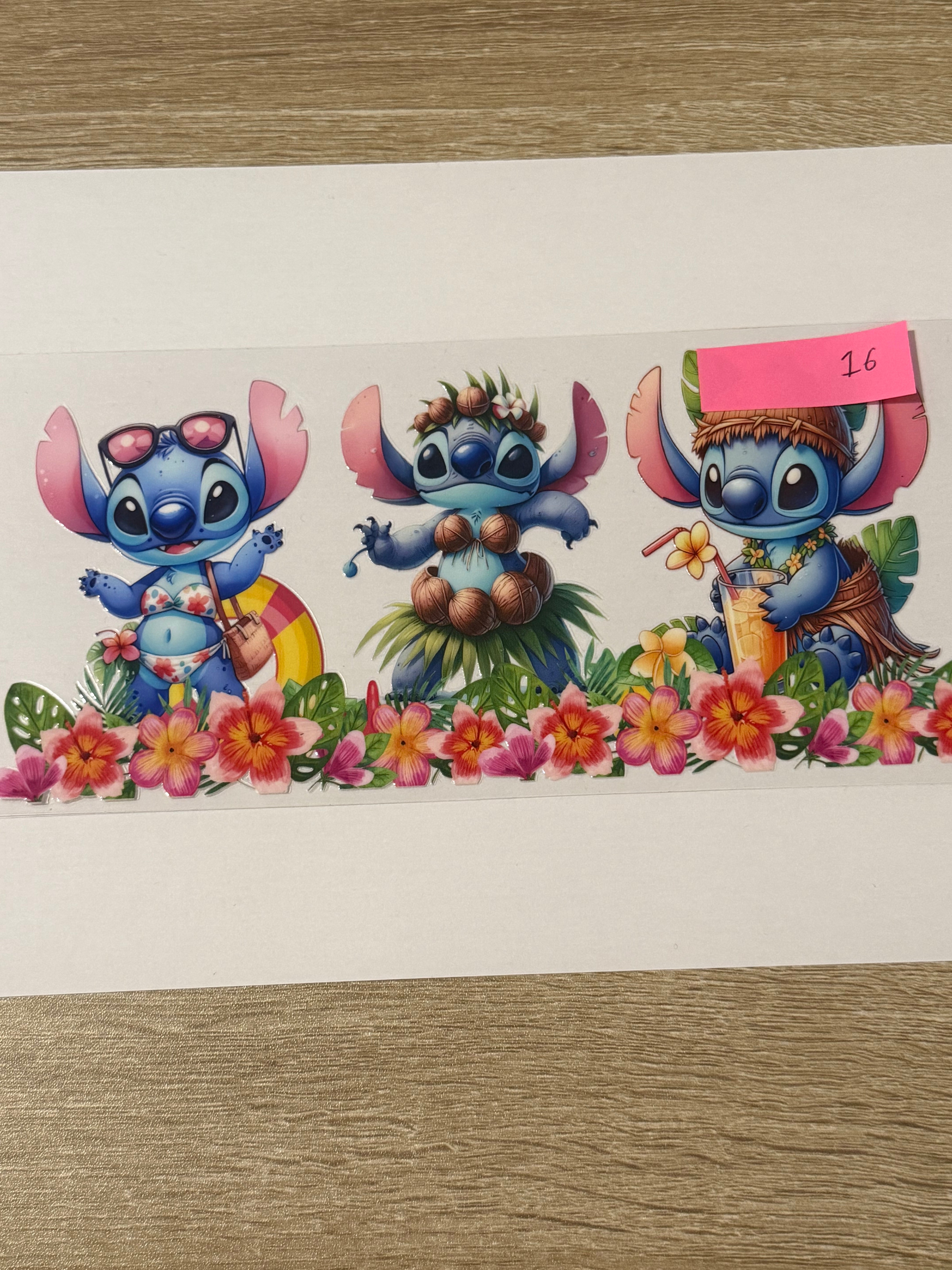 16 - “ Hawaiian Stitch” 16oz Libbey Cup Wrap