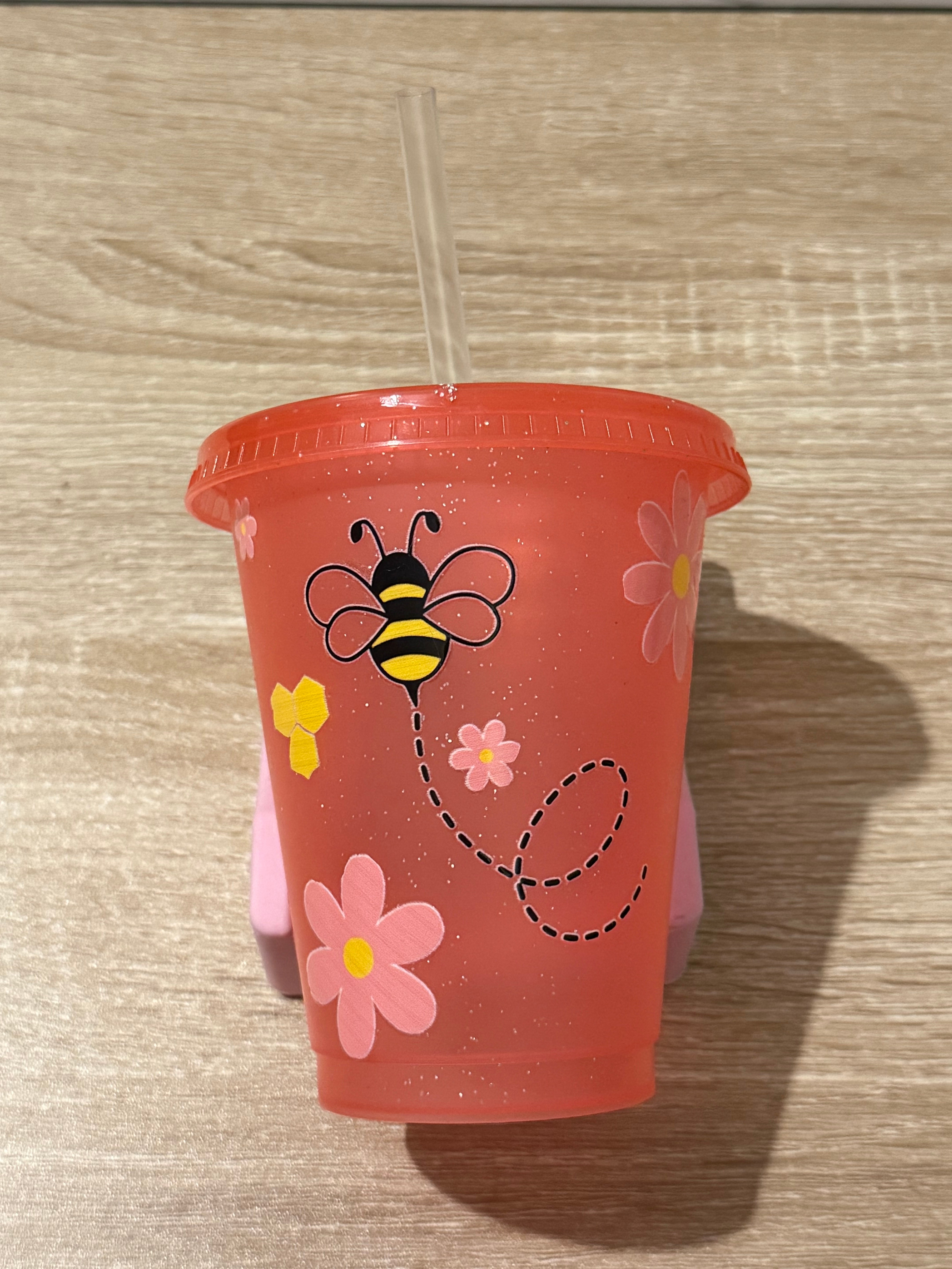 16oz Bee & Flower Cold Cup