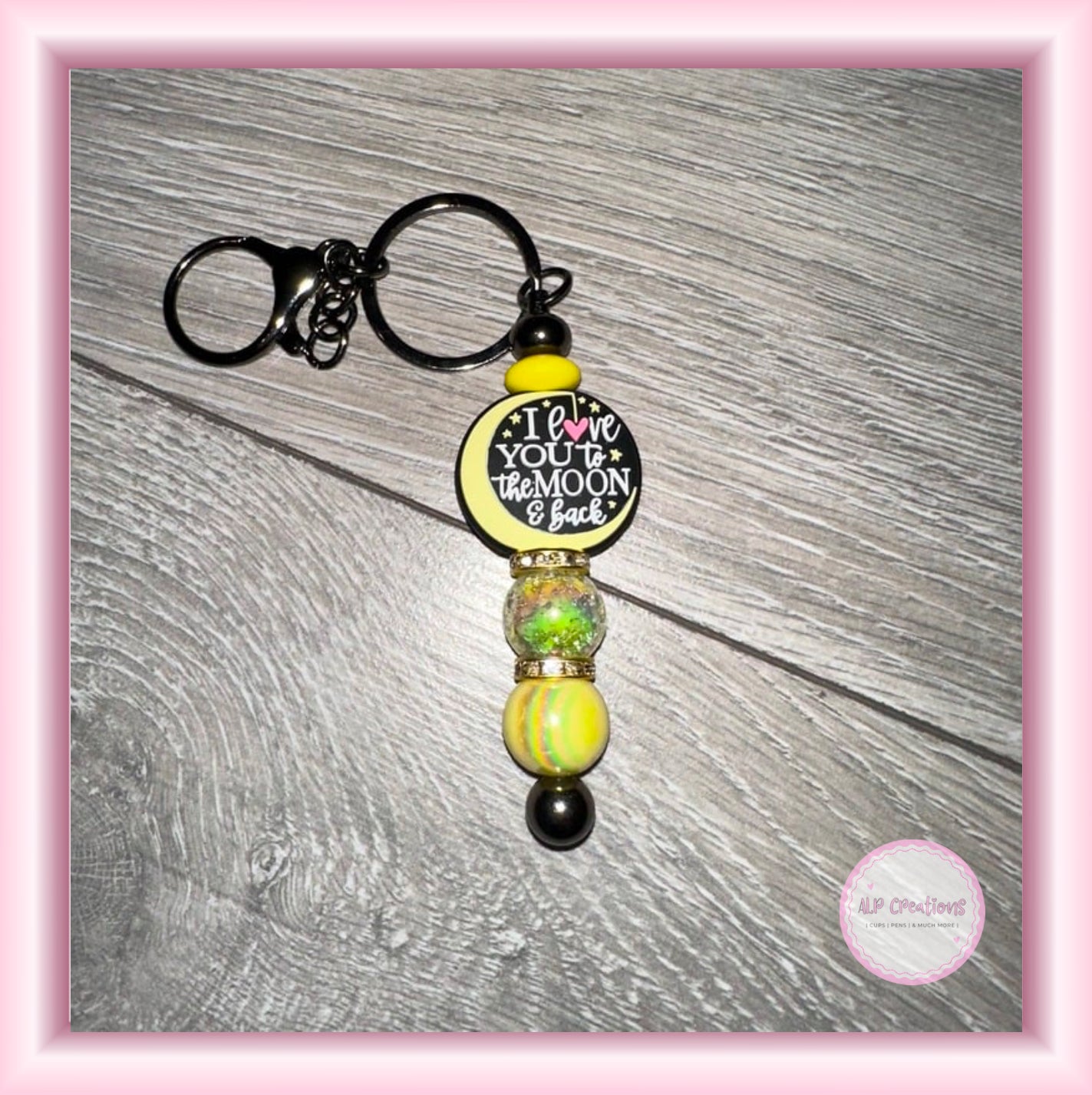 “I Love You To The Moon & Back” Focal Keyring