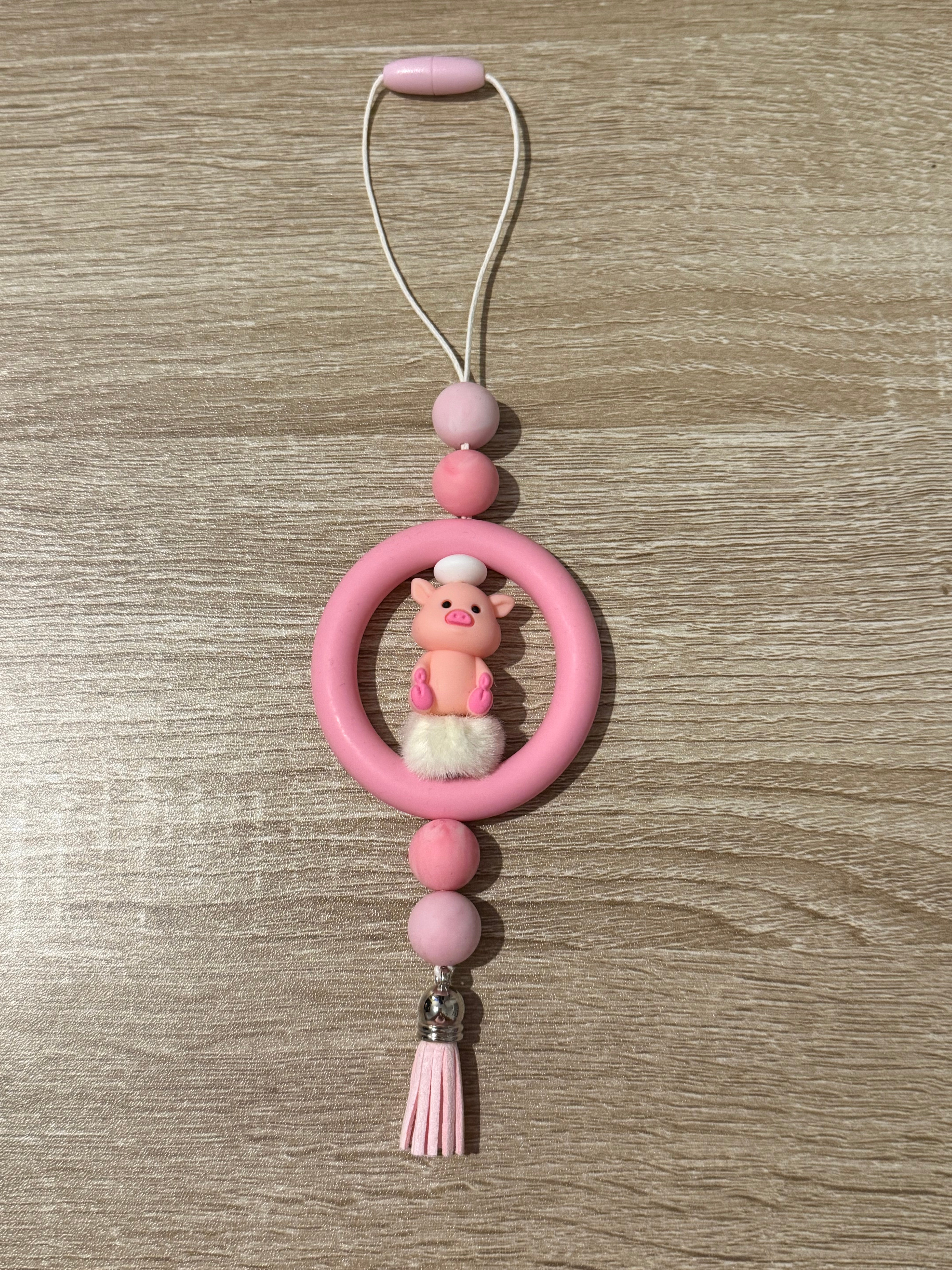 “Pig” Rear View Mirror Car Charm