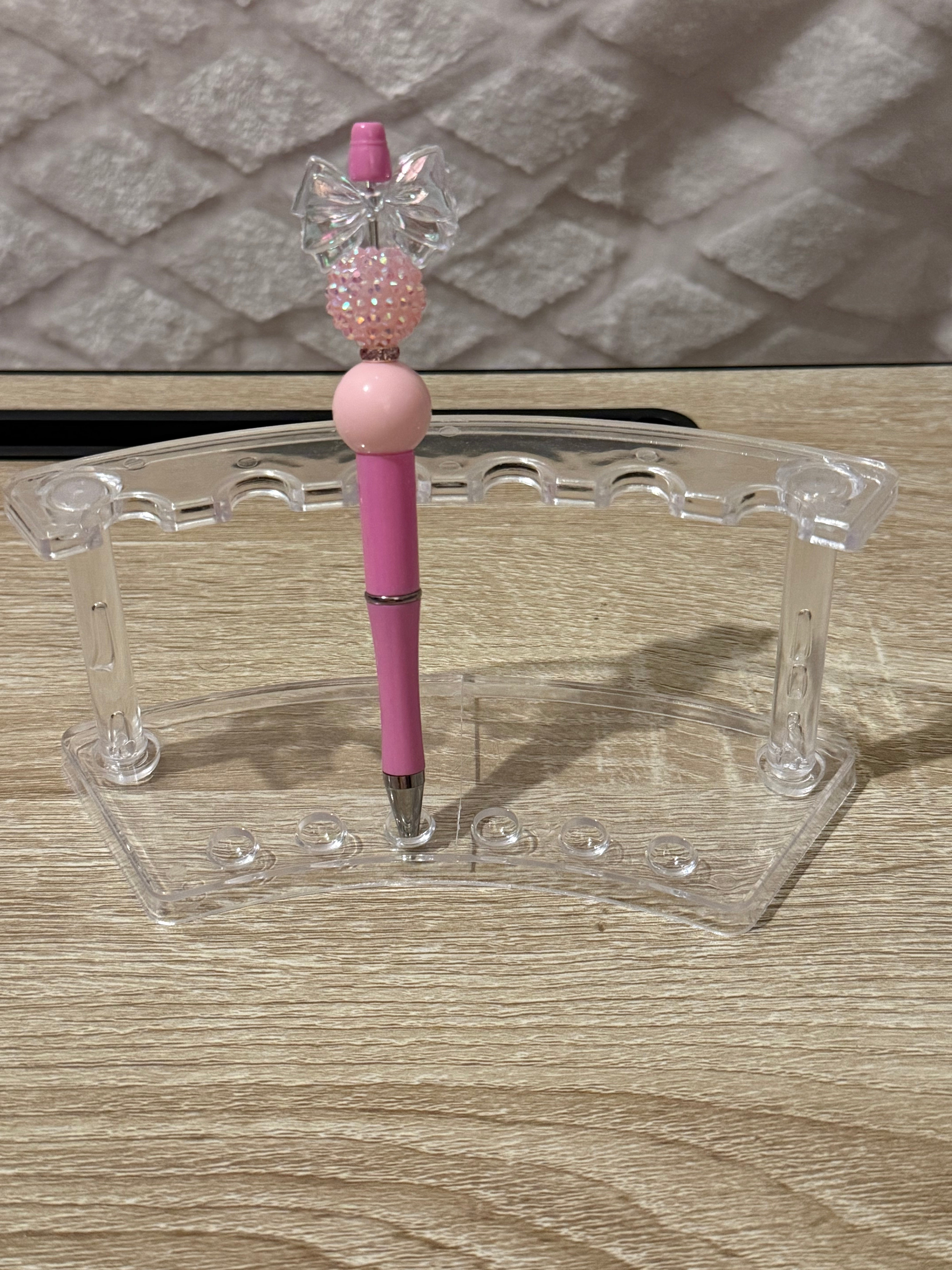 Pink “Bow” Beaded Pen
