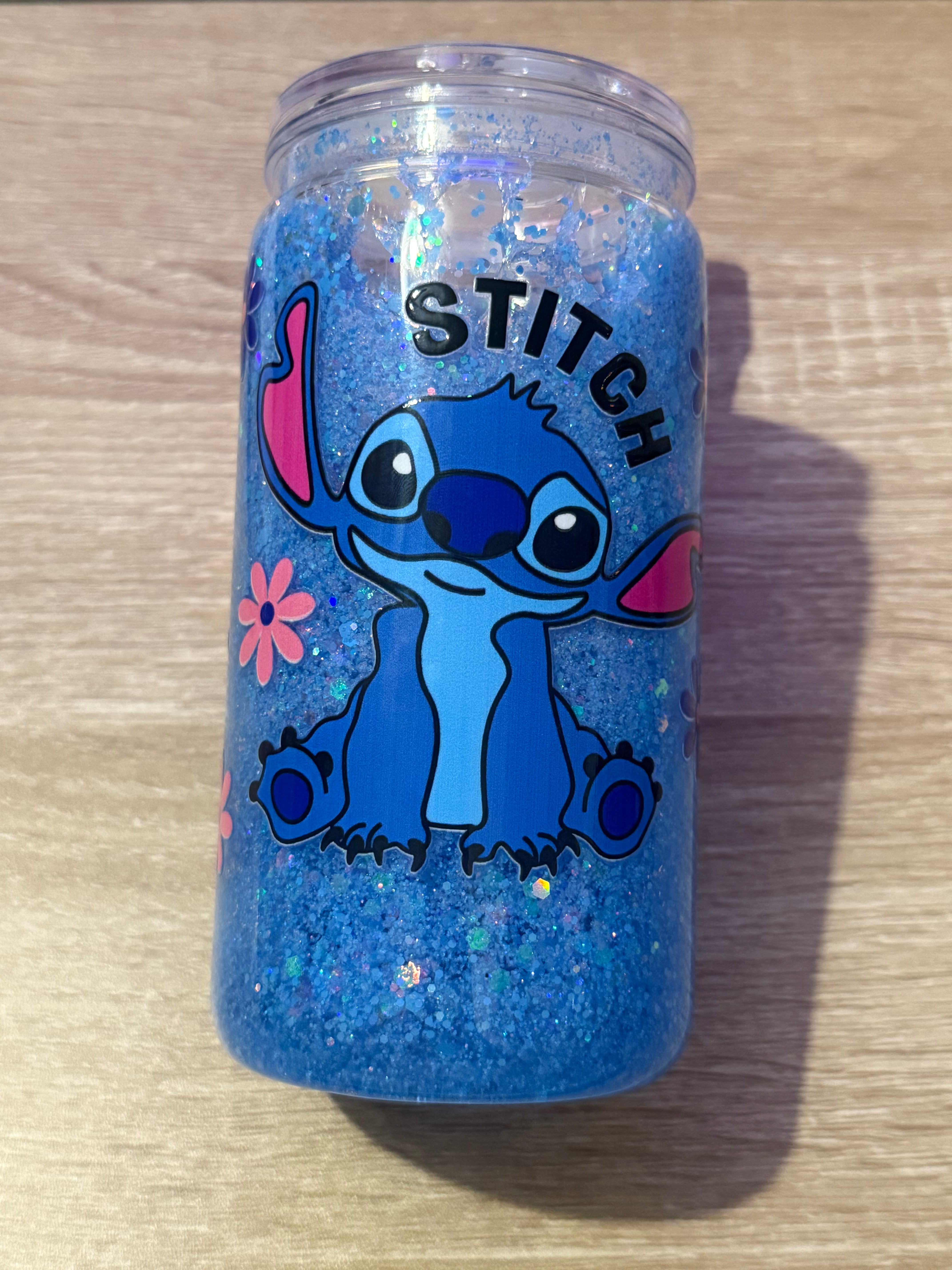 16oz “Stitch” Snow Globe Cup