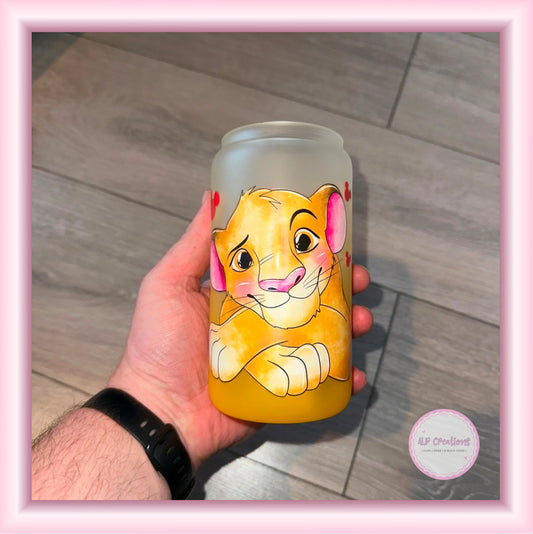 “Yellow Lion” 16oz Libbey yellow ombré Glass