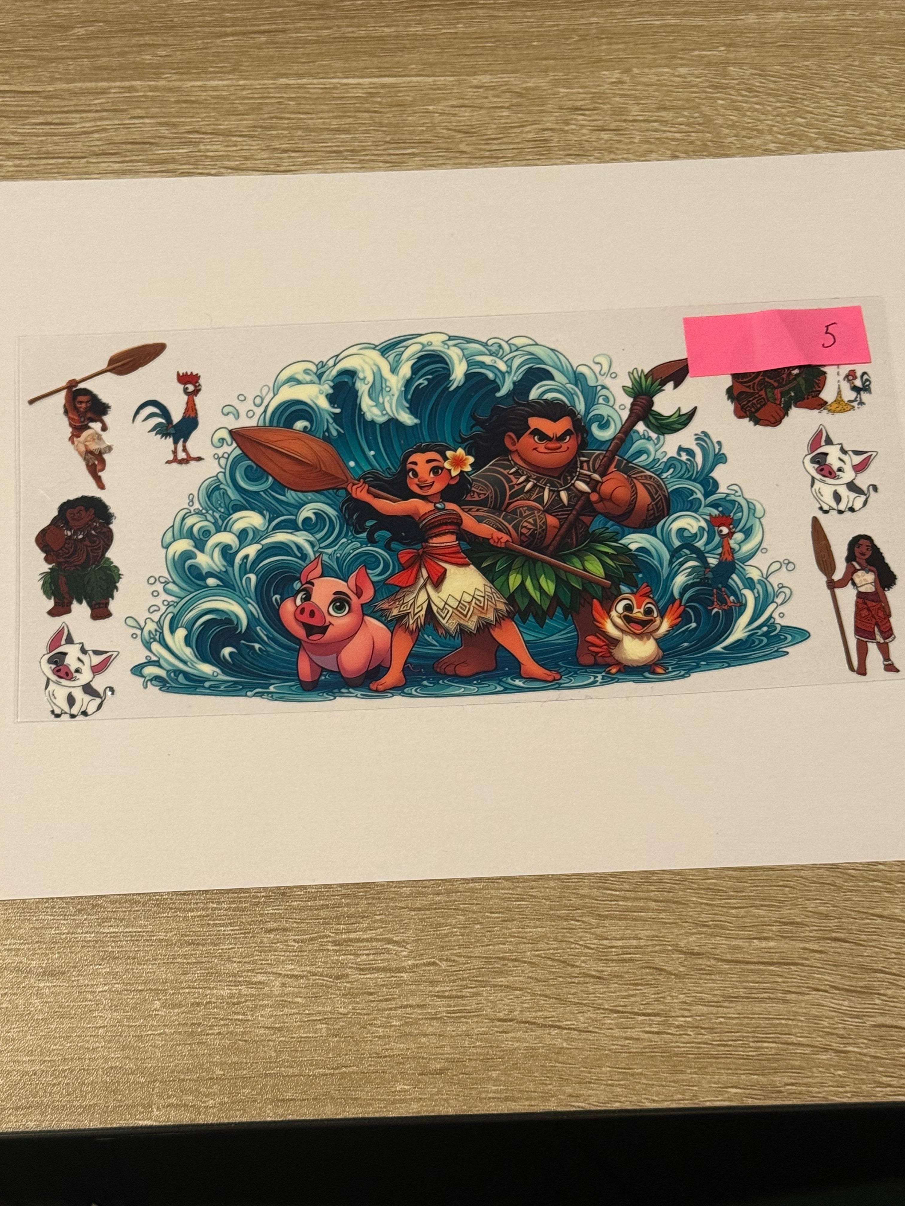 5 - “Moana In A Wave” 16oz Libbey Cup Wrap