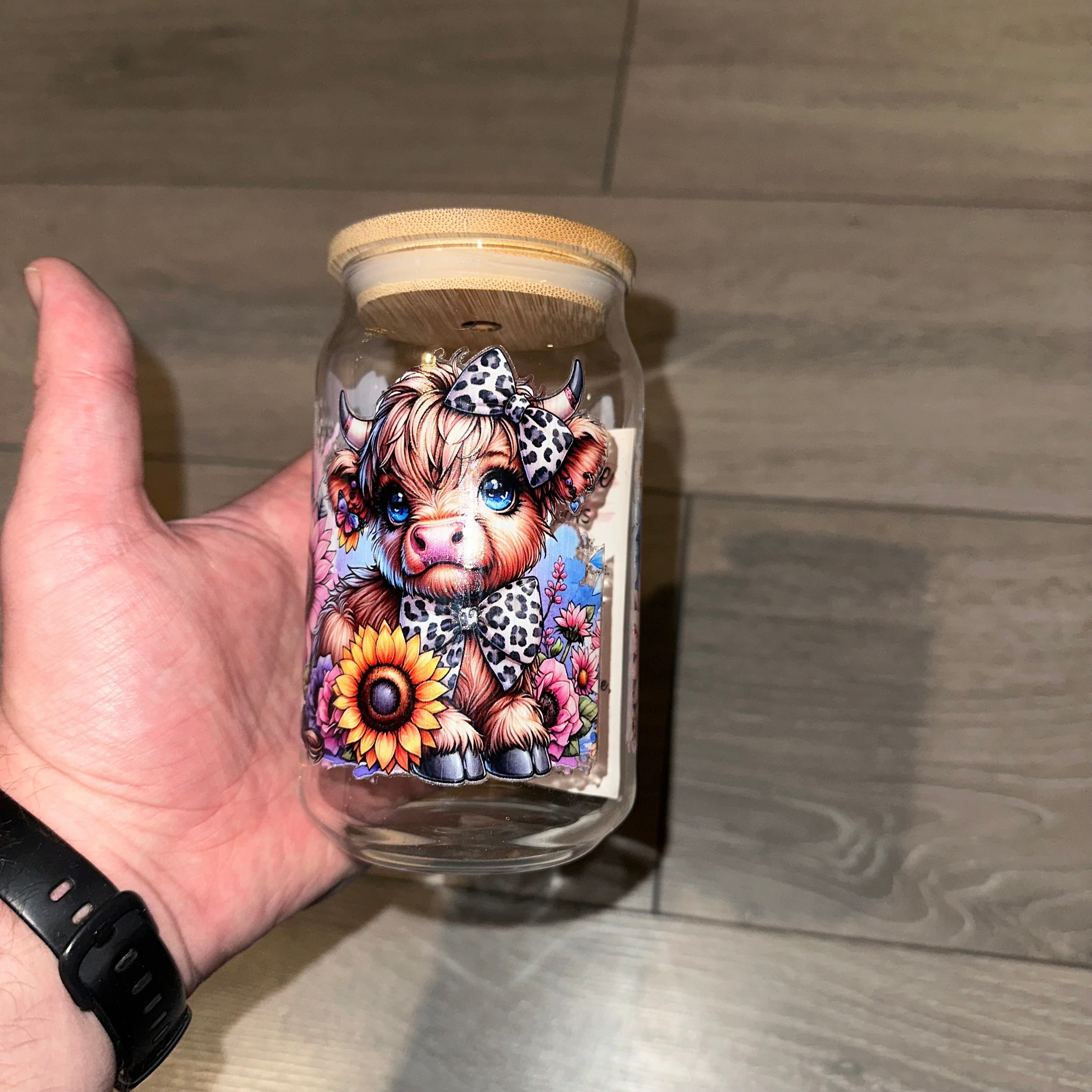 16oz “Highland Cow” Libbey Glass