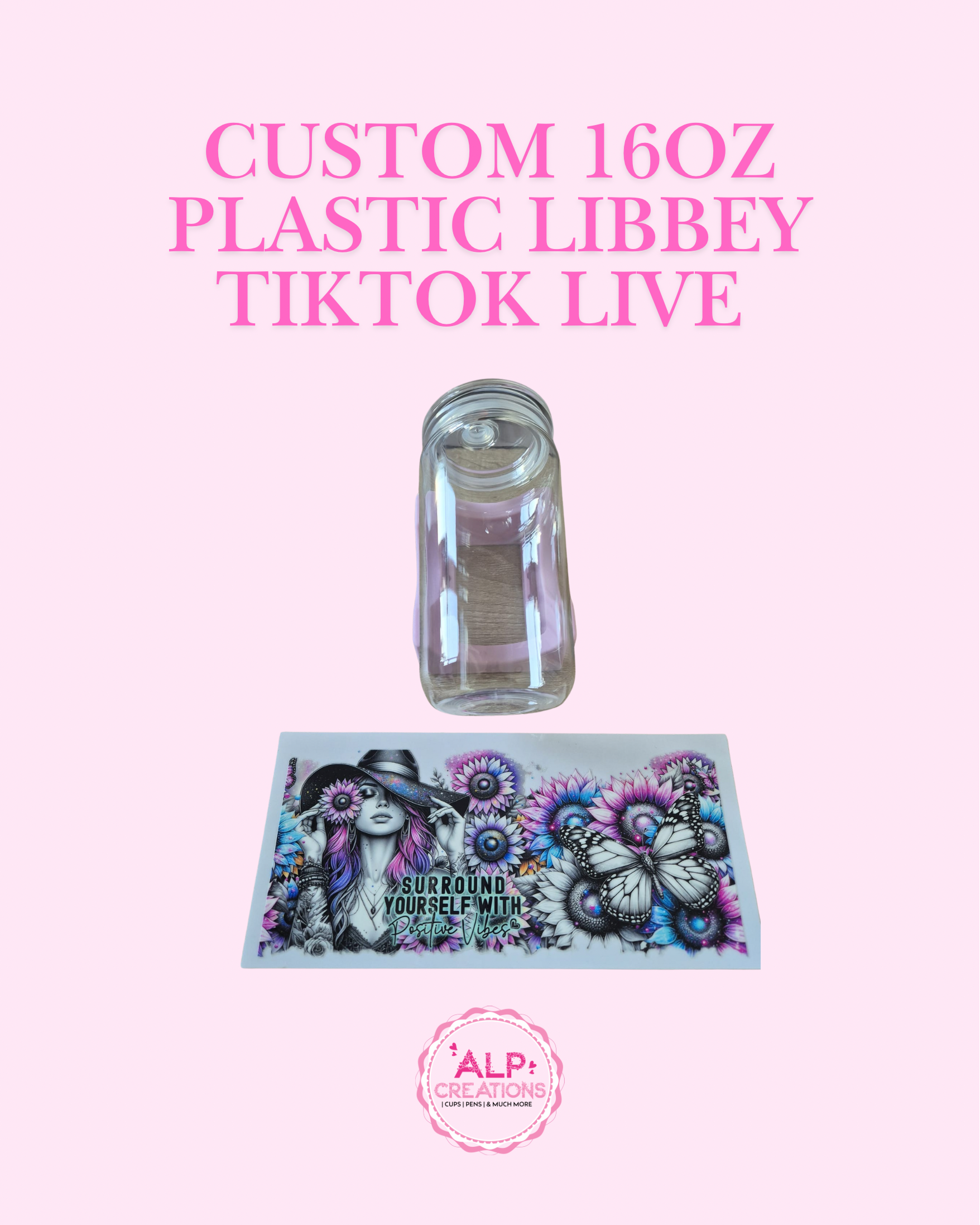 Custom 16oz Plastic Libbey TikTok Live