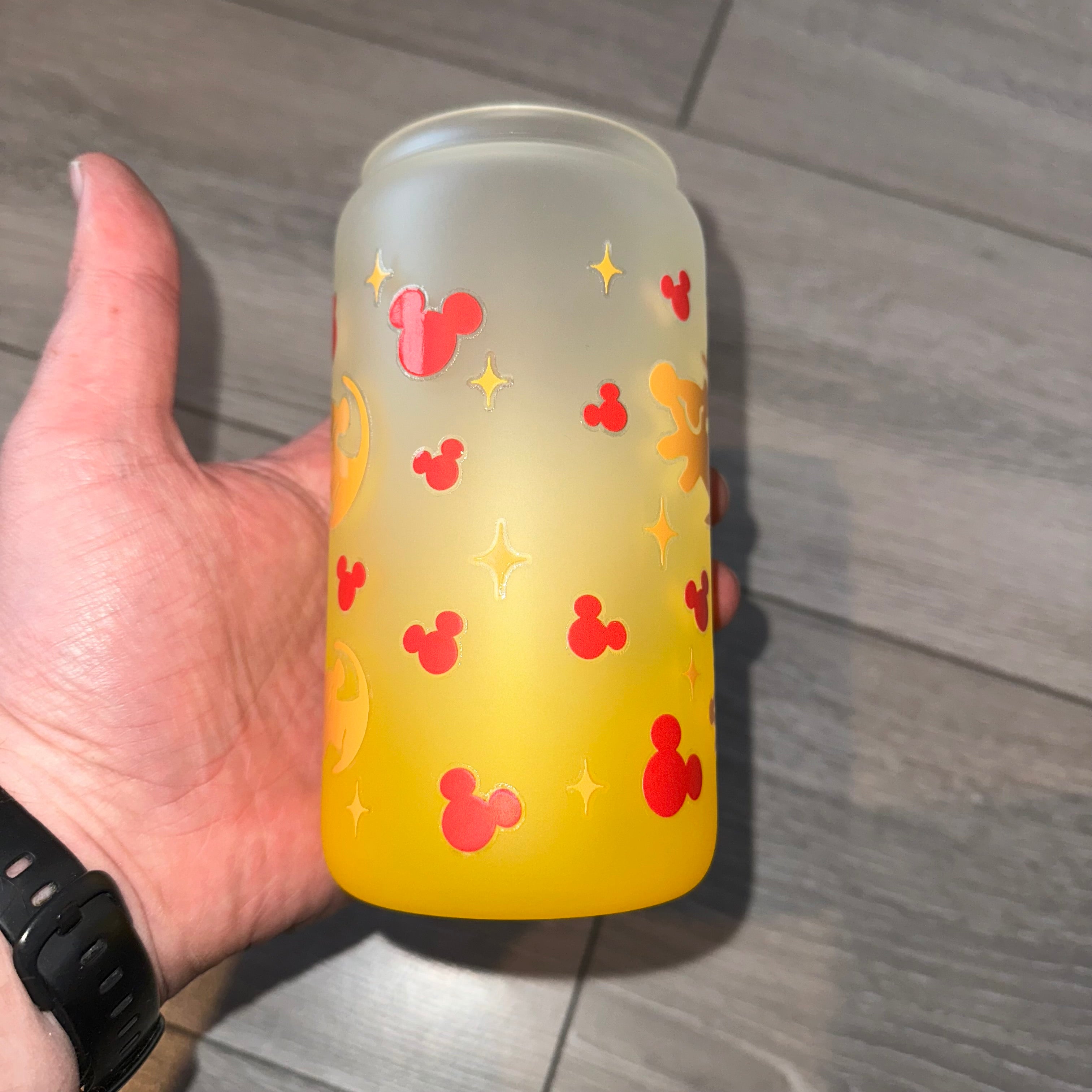 16oz “Yellow Lion” Libbey Yellow Ombré Glass