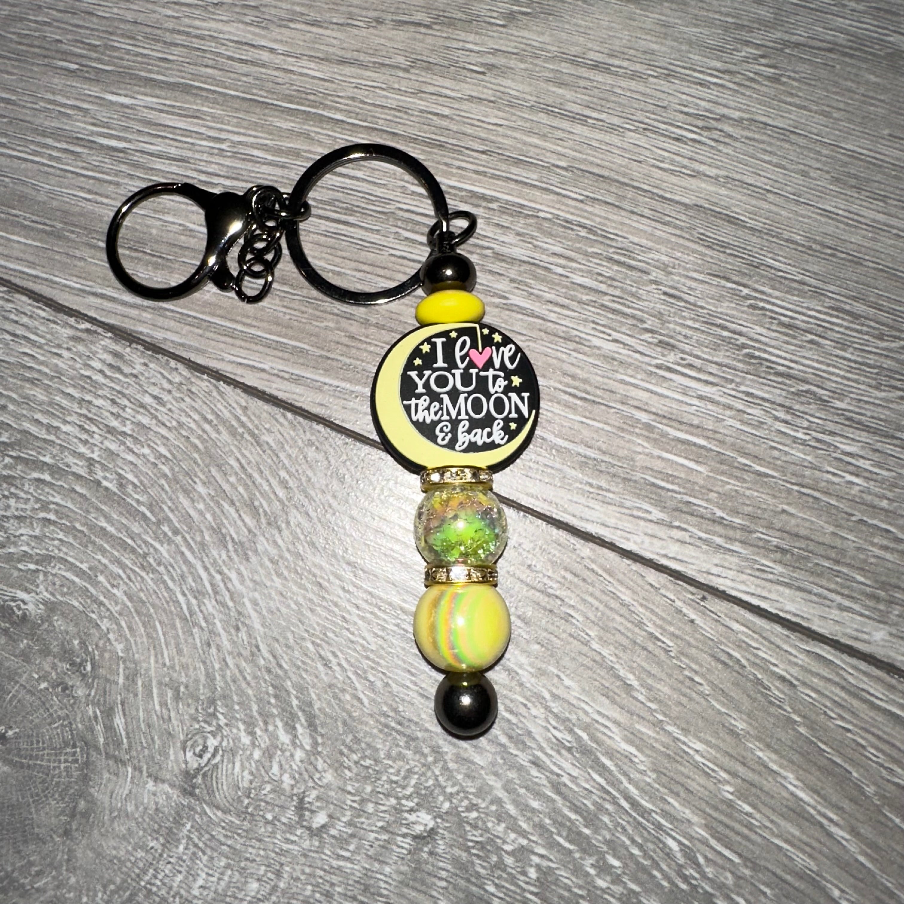 “I Love You To The Moon & Back” Focal Keyring