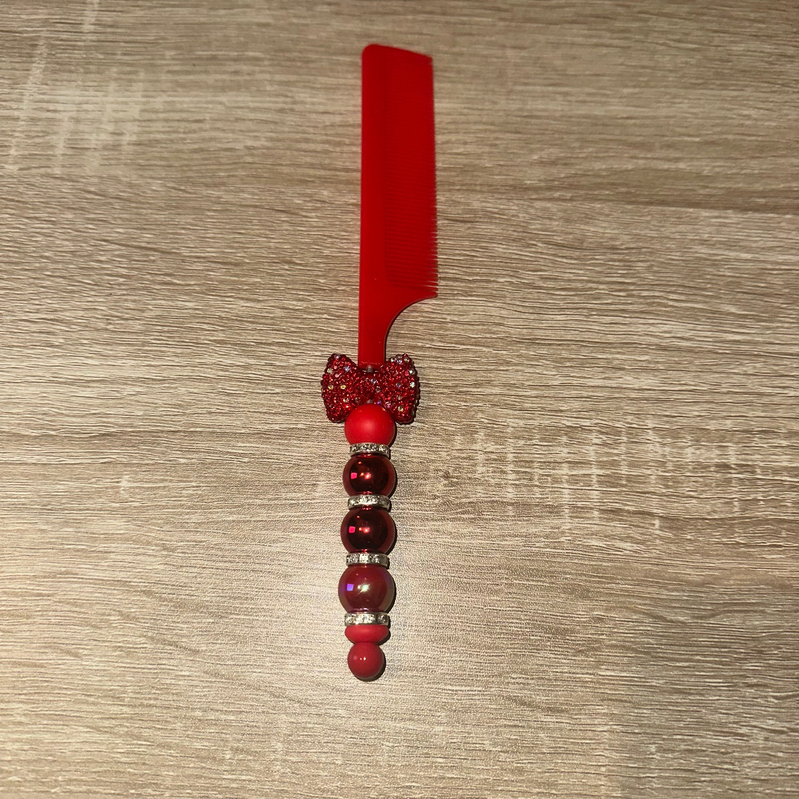 Red Beaded Comb
