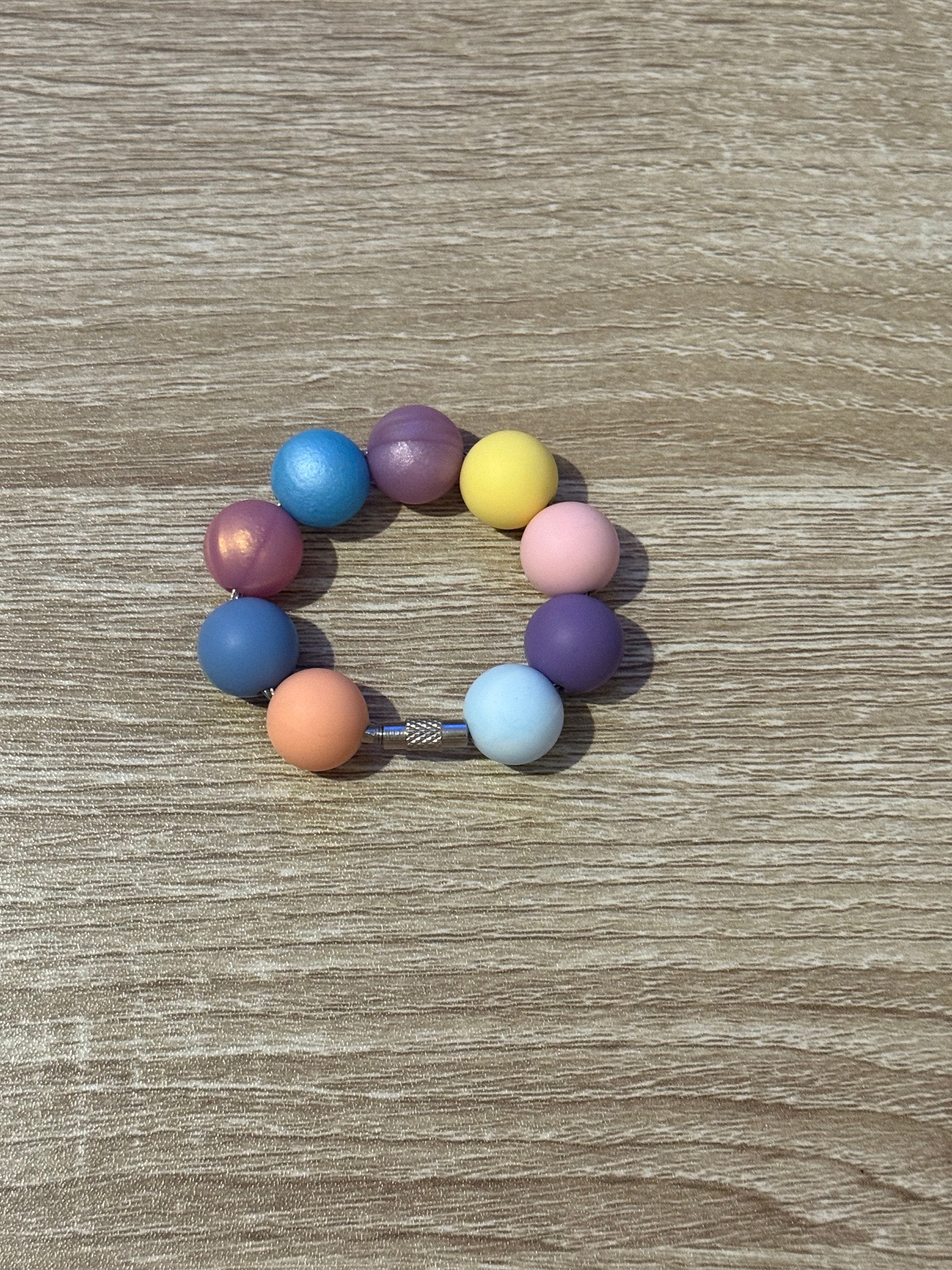 Pastel Beaded Cup Charm