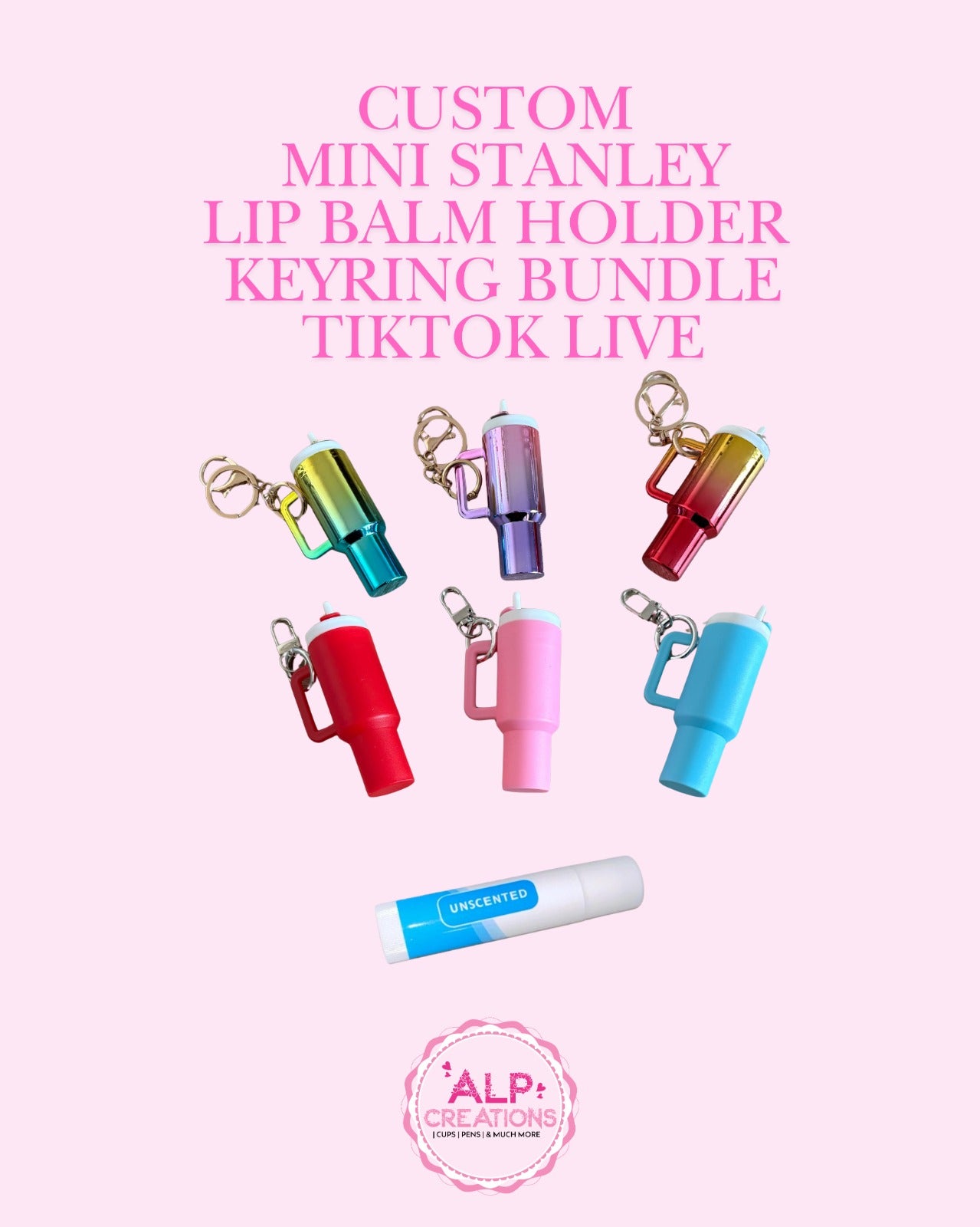 Mini Stanley Keyring Lip Balm Holder Bundle