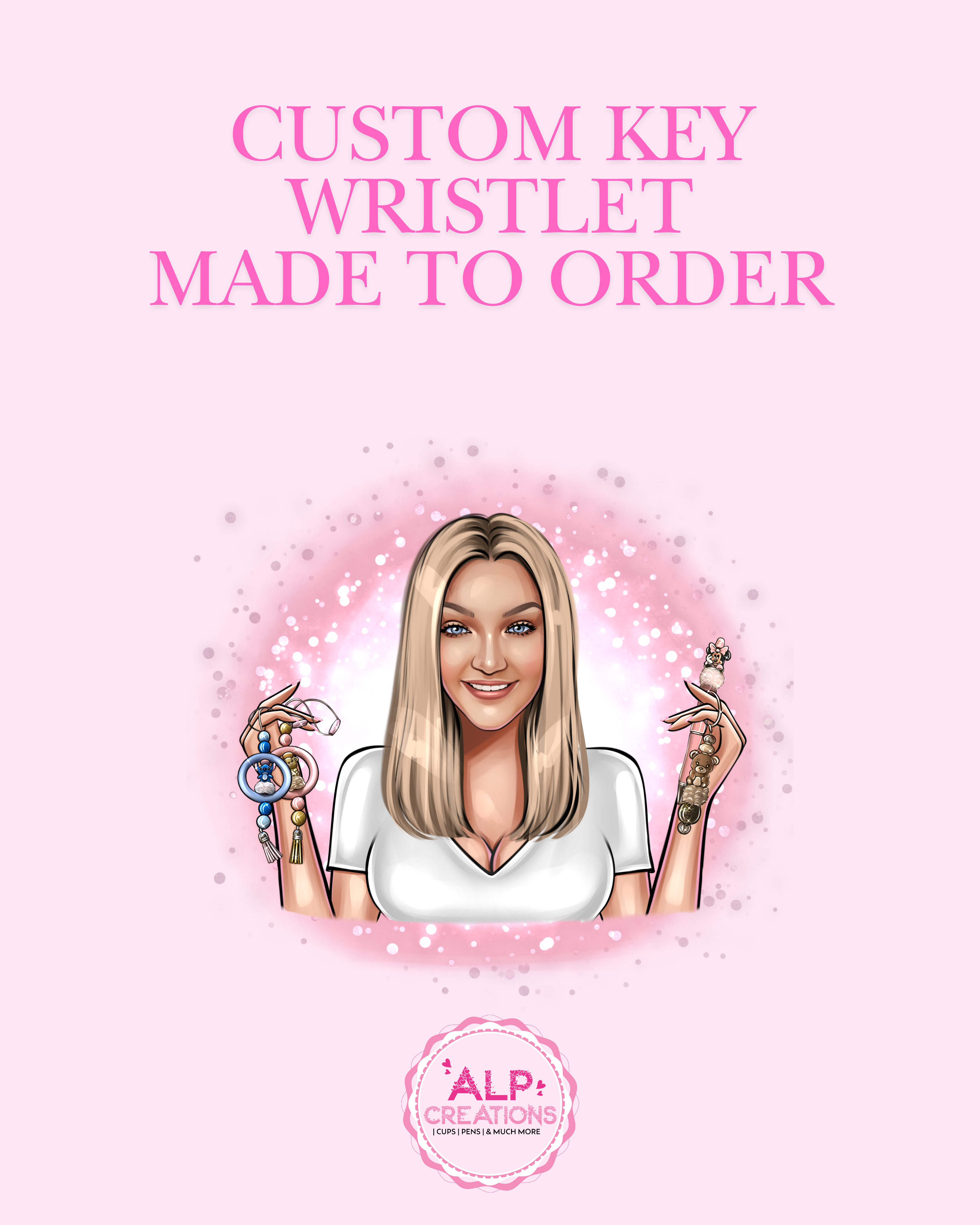 Custom Beaded &amp; Focal Key Wristlets – Made to Order