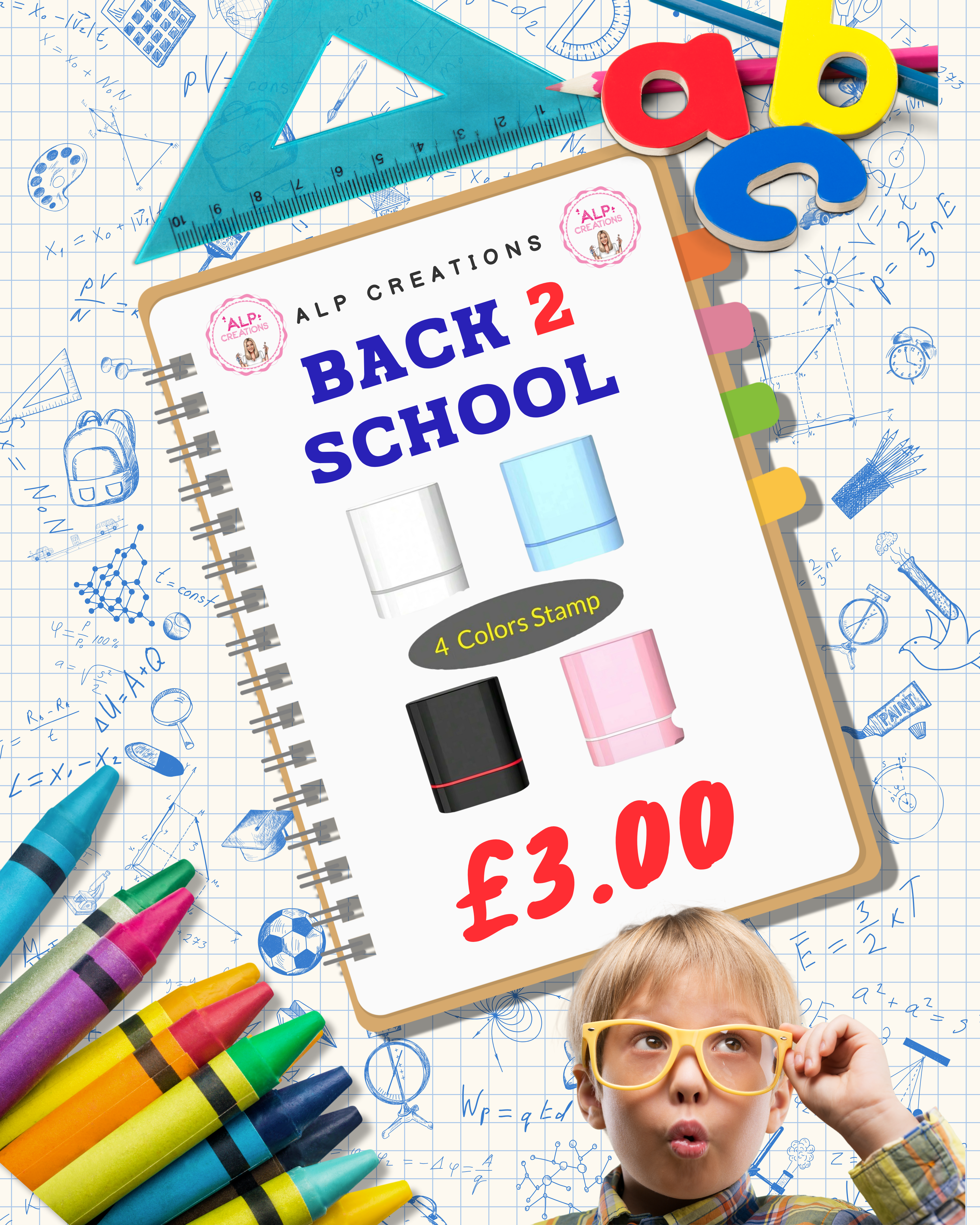 Back 2 Skool - Personalised Clothing Stamps