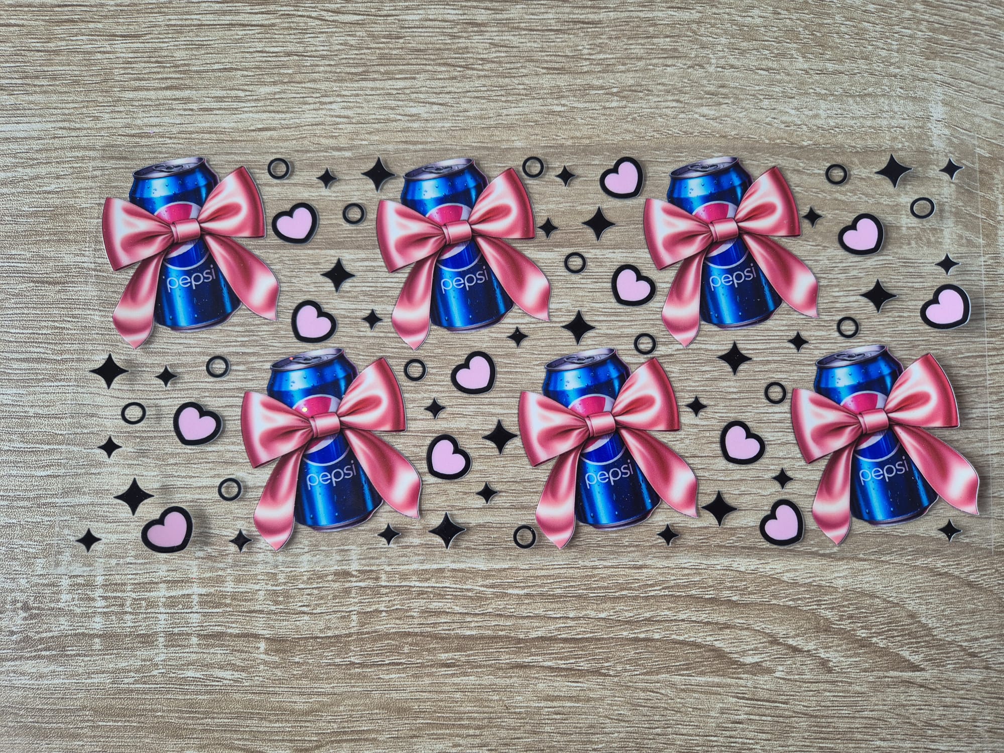 Pepsi Cans with Pink Bows