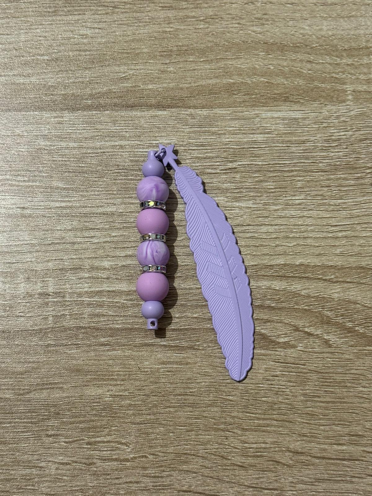 Purple Silicone Feather Bookmark