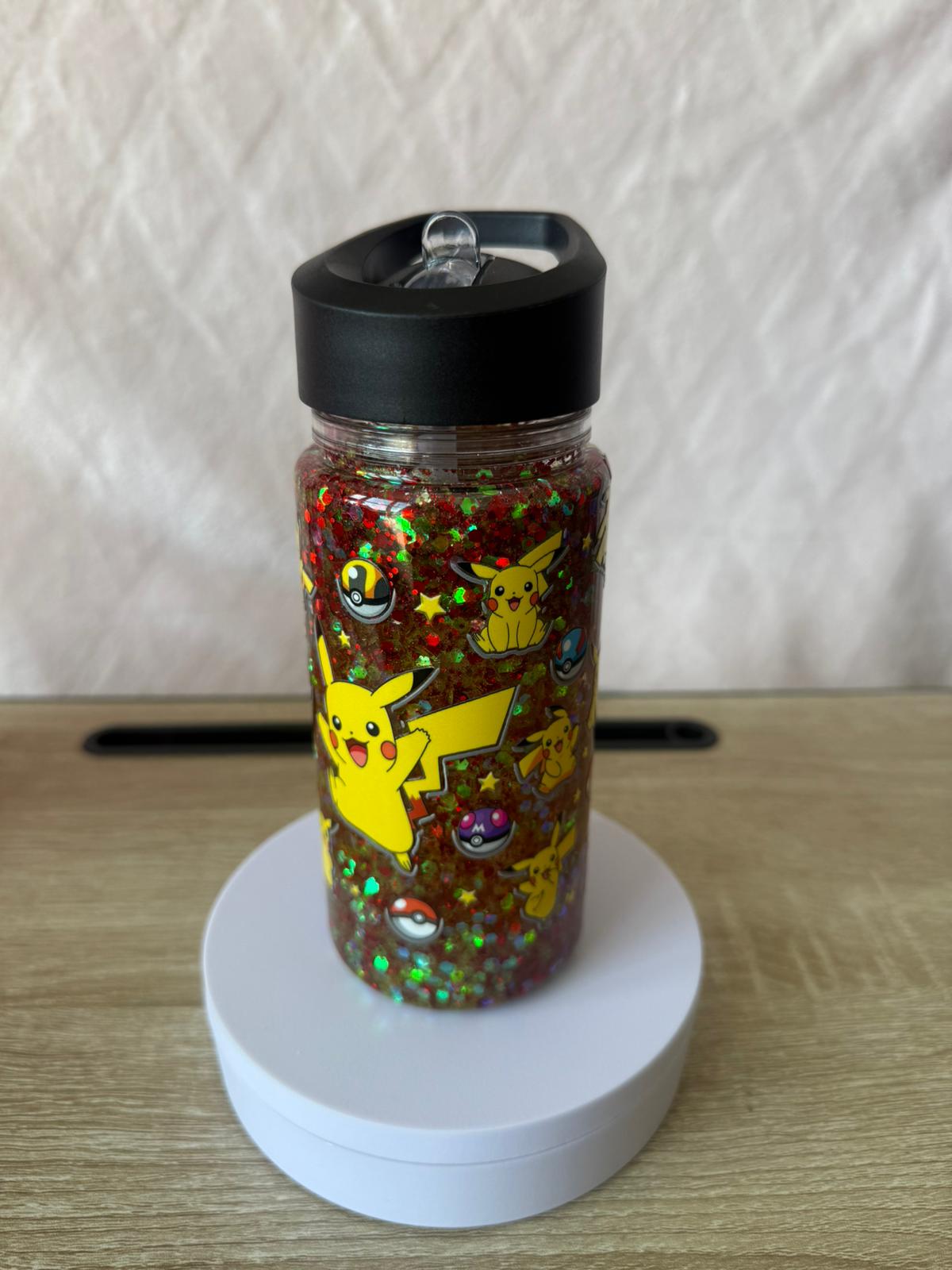 10oz Kids Snowglobe Water Bottle – Pikachu Wrap