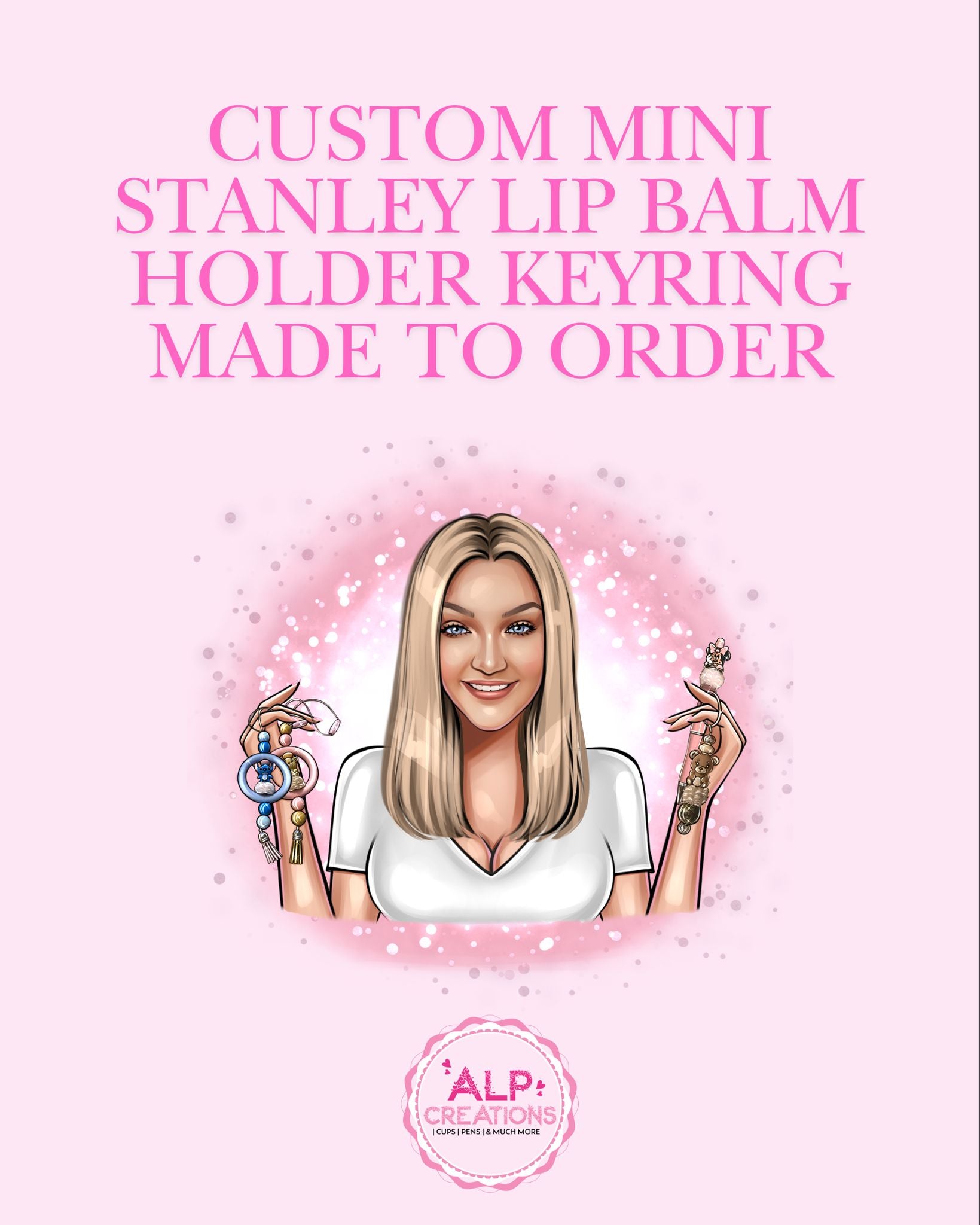 Custom Mini Stanley Lip Balm Holder Keyring – Made to Order