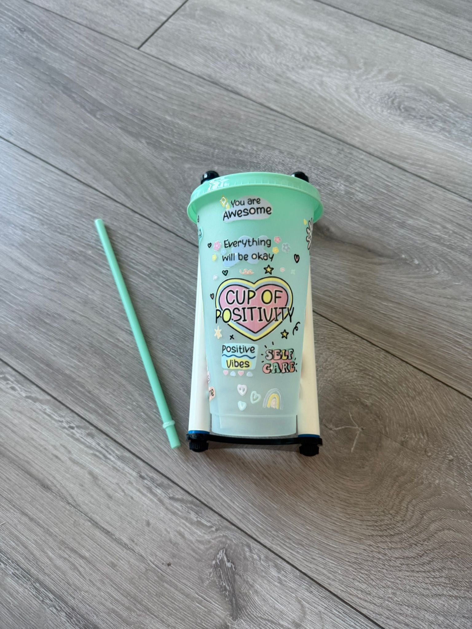 24oz “Cup of positivity” Cold Cup