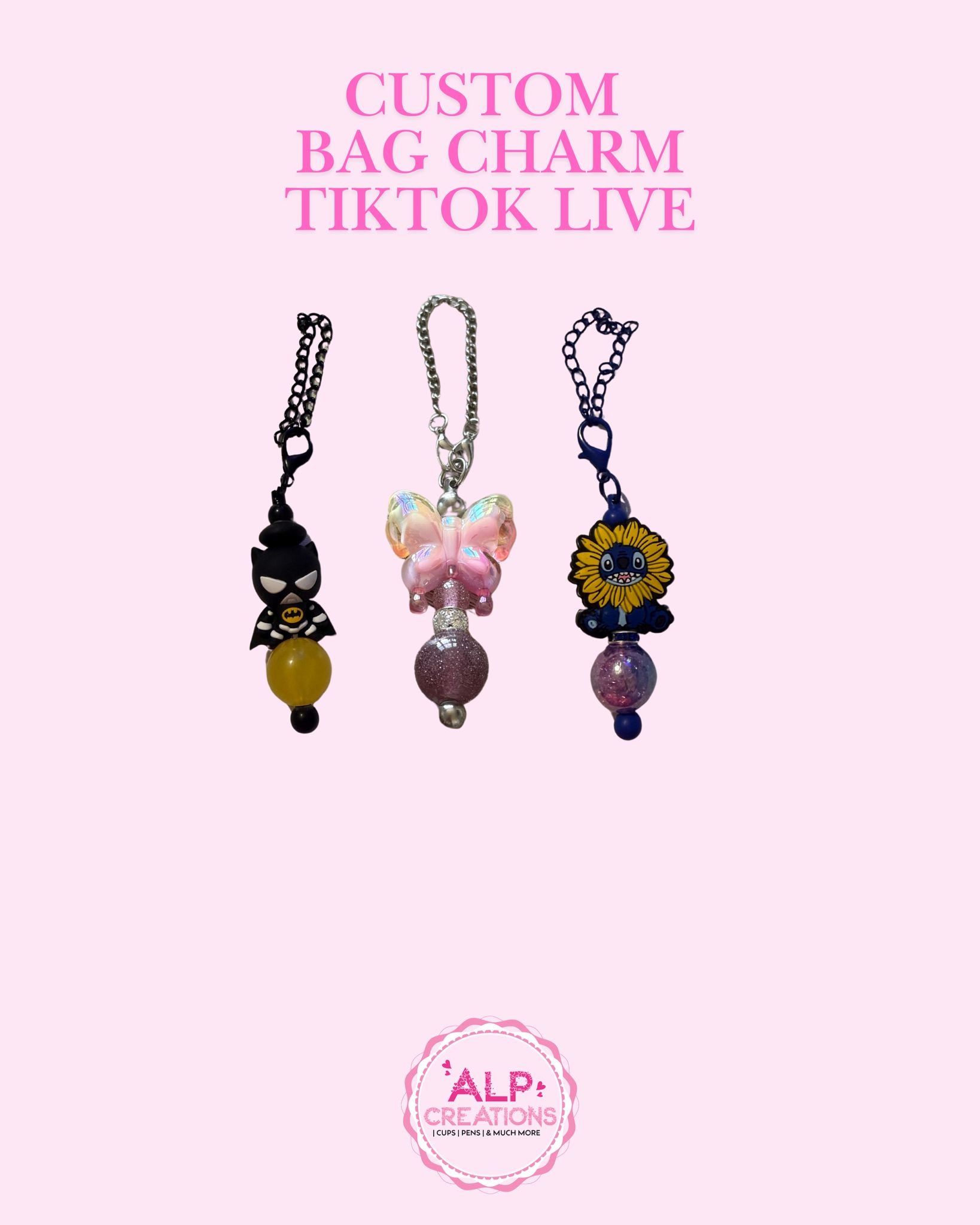 Custom Bag Charm TikTok Live