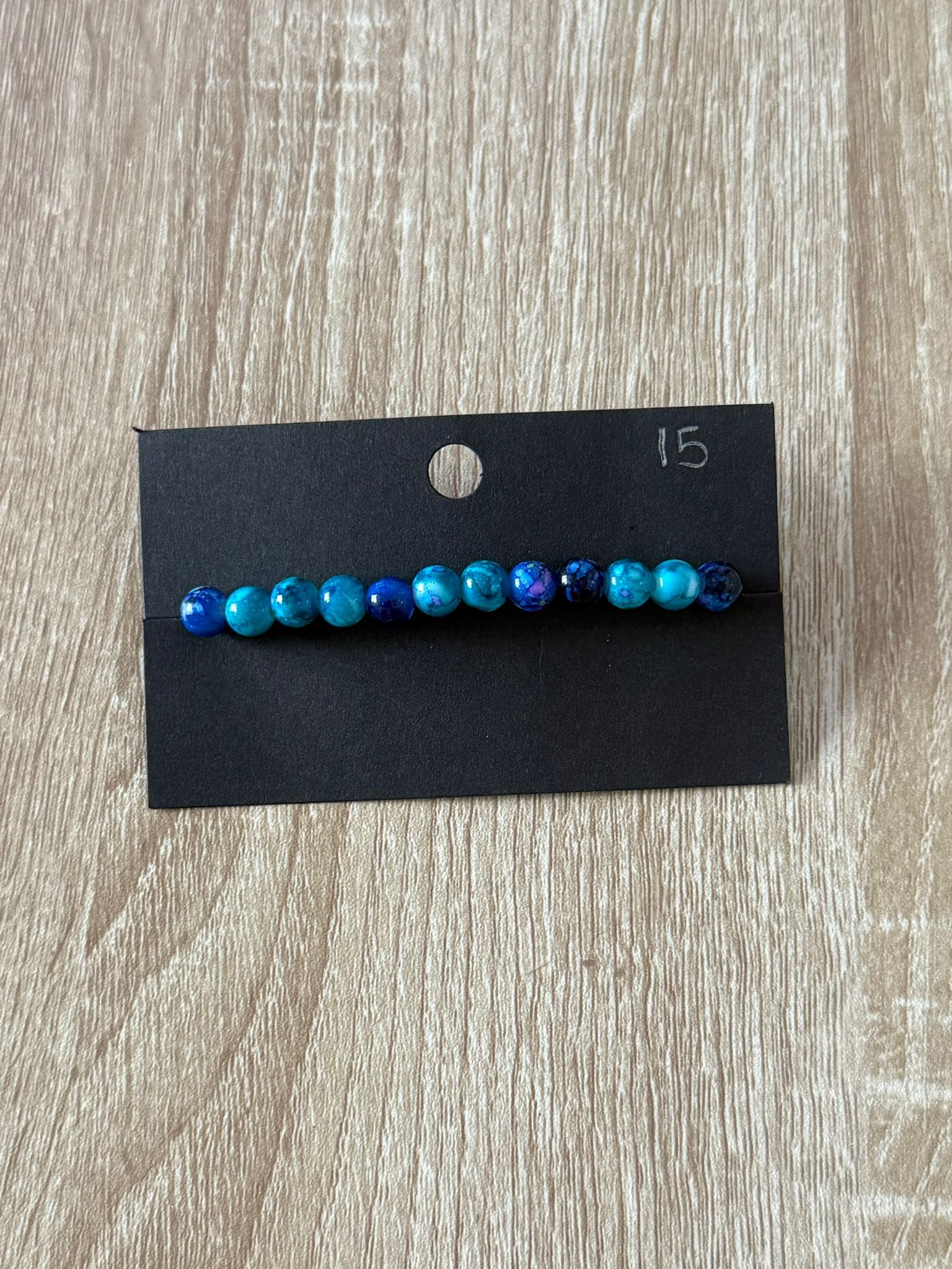 Light & Dark Blue Small Beaded Bracelet (Small - 15cm)