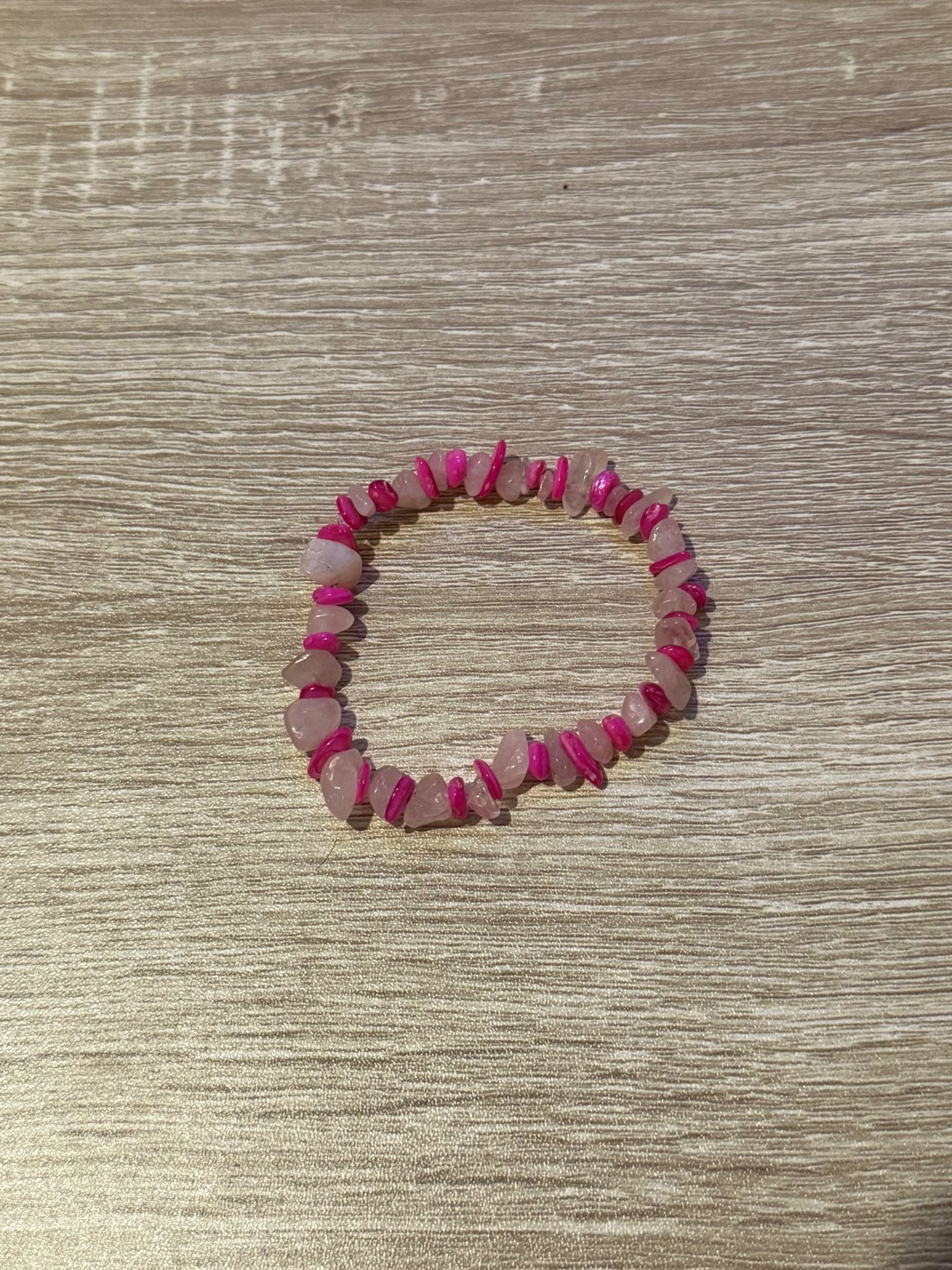 Pink & Light Pink Crystal Bracelet (Small - 15cm)