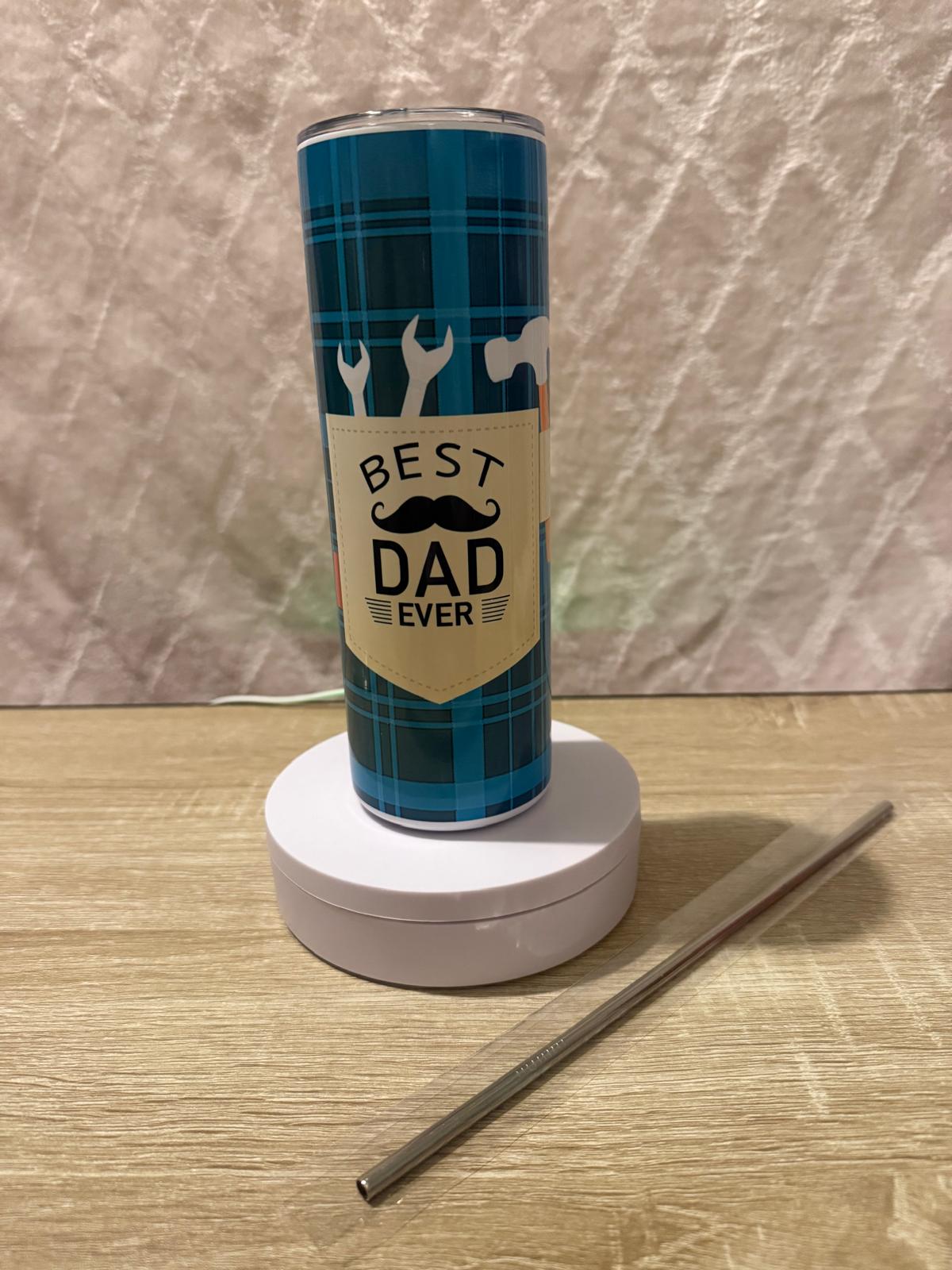 20oz Sublimation Tumbler with Best Dad Wrap