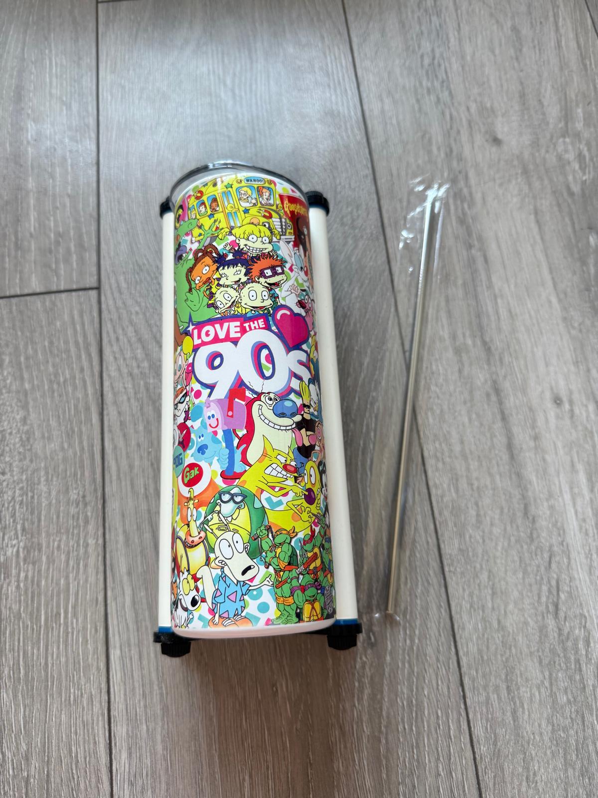 20oz Sublimation Tumbler with Love the 90s Wrap