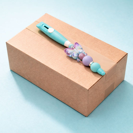 Personalised Blue Butterfly Beaded Box Cutter/Opener