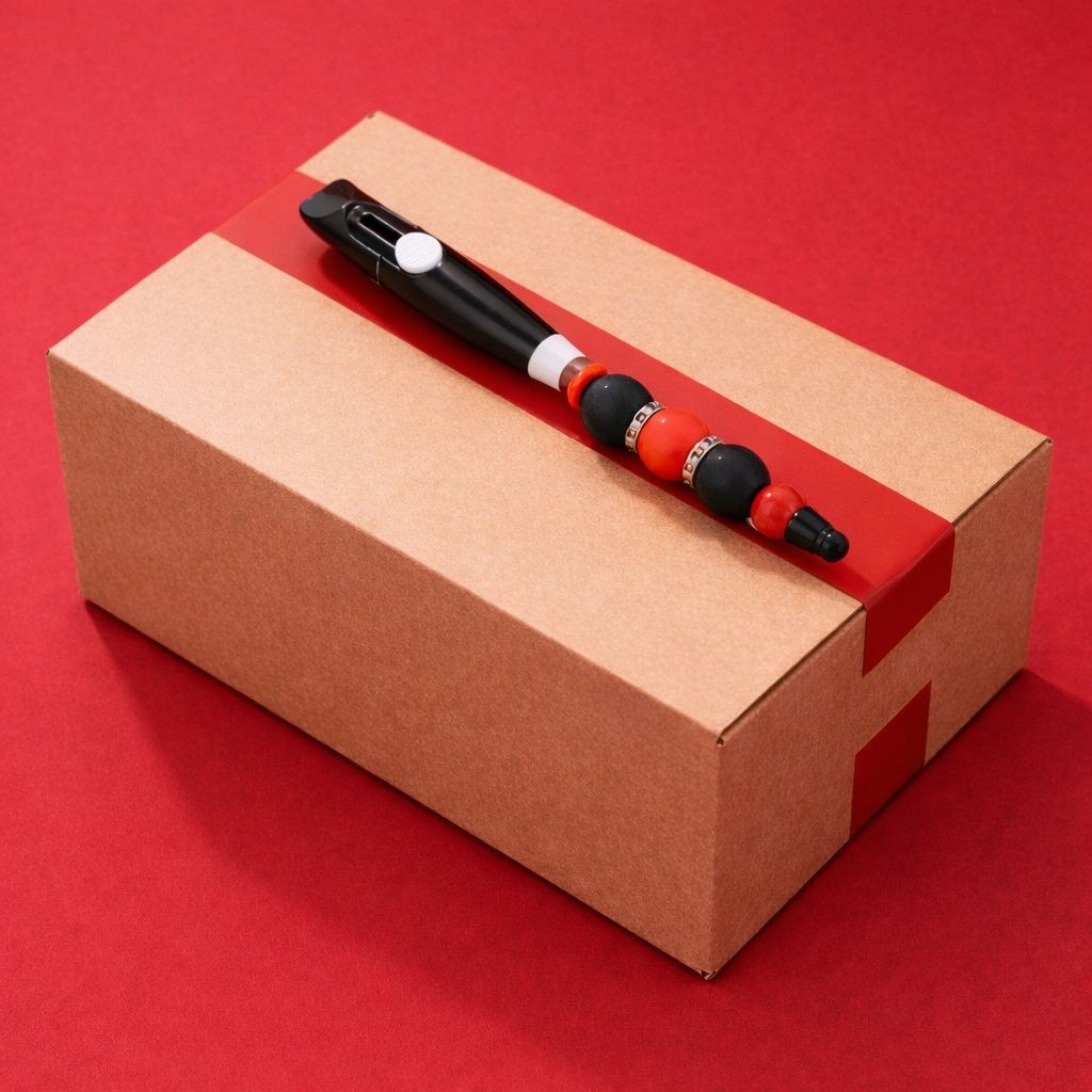 Black Beaded Box Cutter/Opener