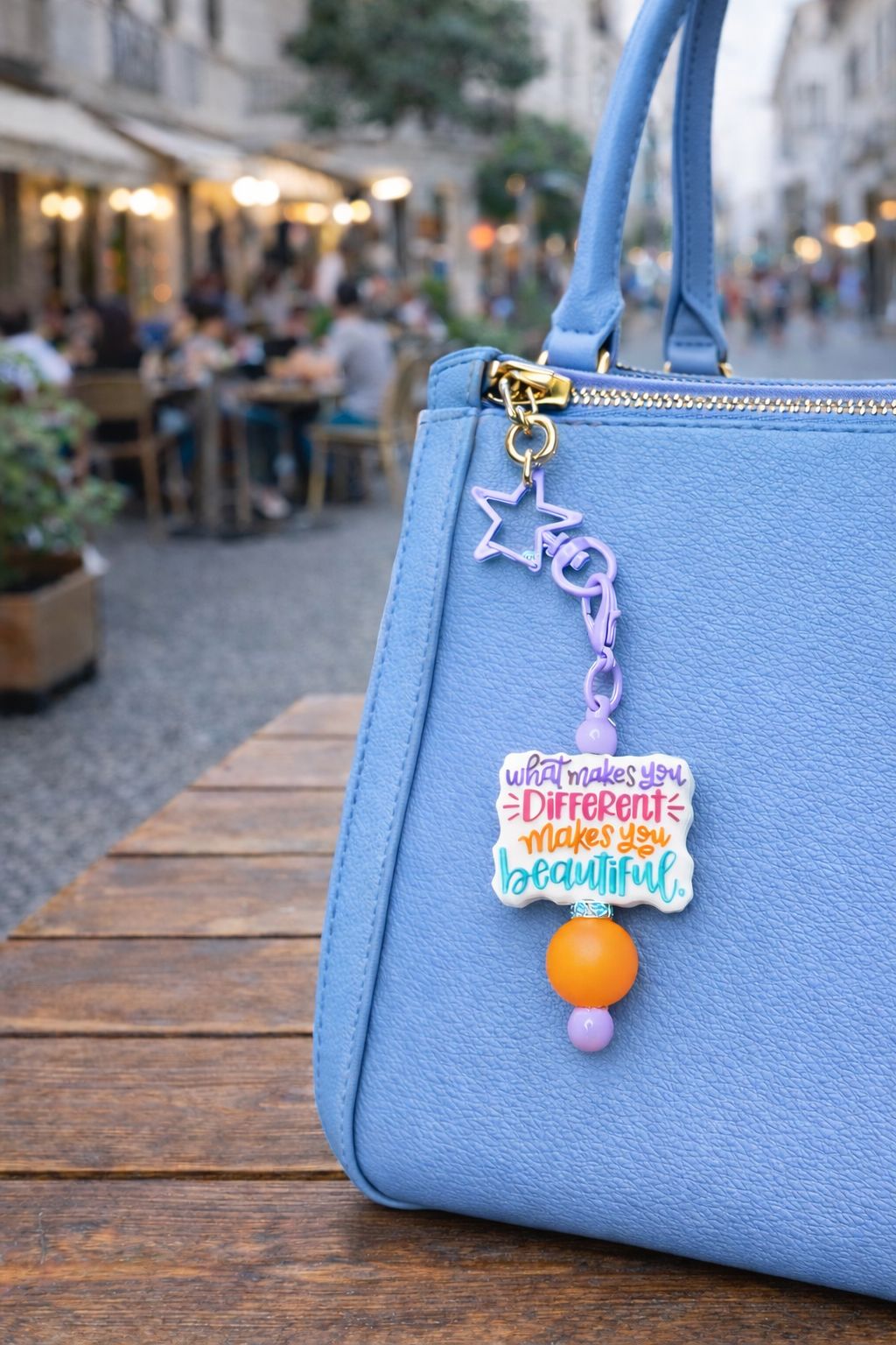 "What Makes You Different Makes You Beautiful" Bag Charm