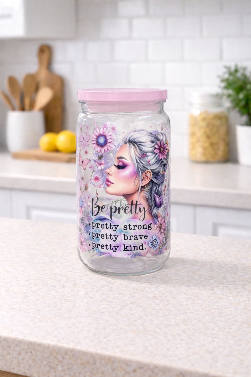 16oz “Be Pretty” Plastic Libbey Cup