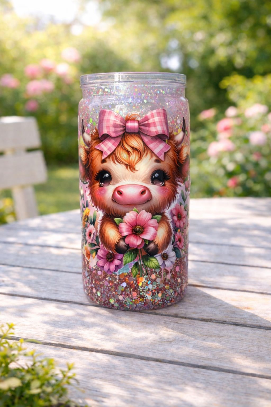 16oz “Highland Cow” Snow Globe Cup
