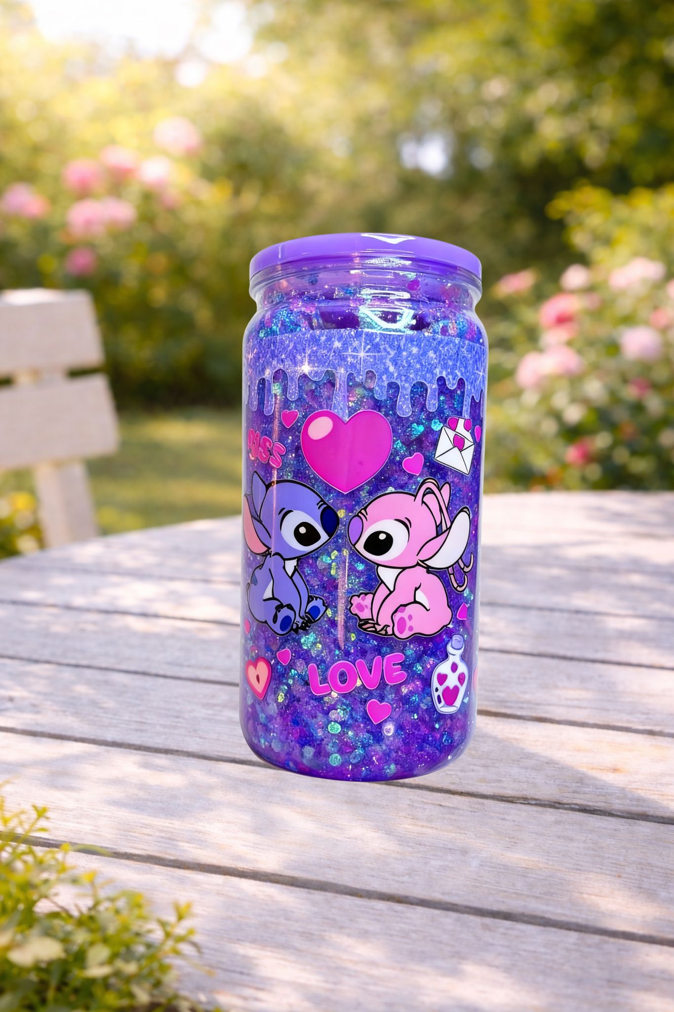 16oz “Stitch Drip” Snow Globe Cup