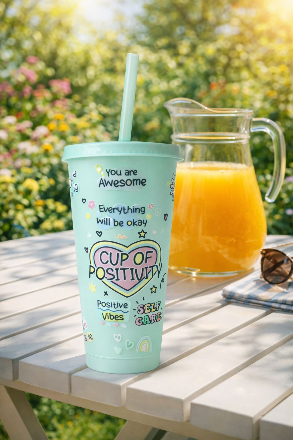 24oz “Cup of Positivity” Cold Cup