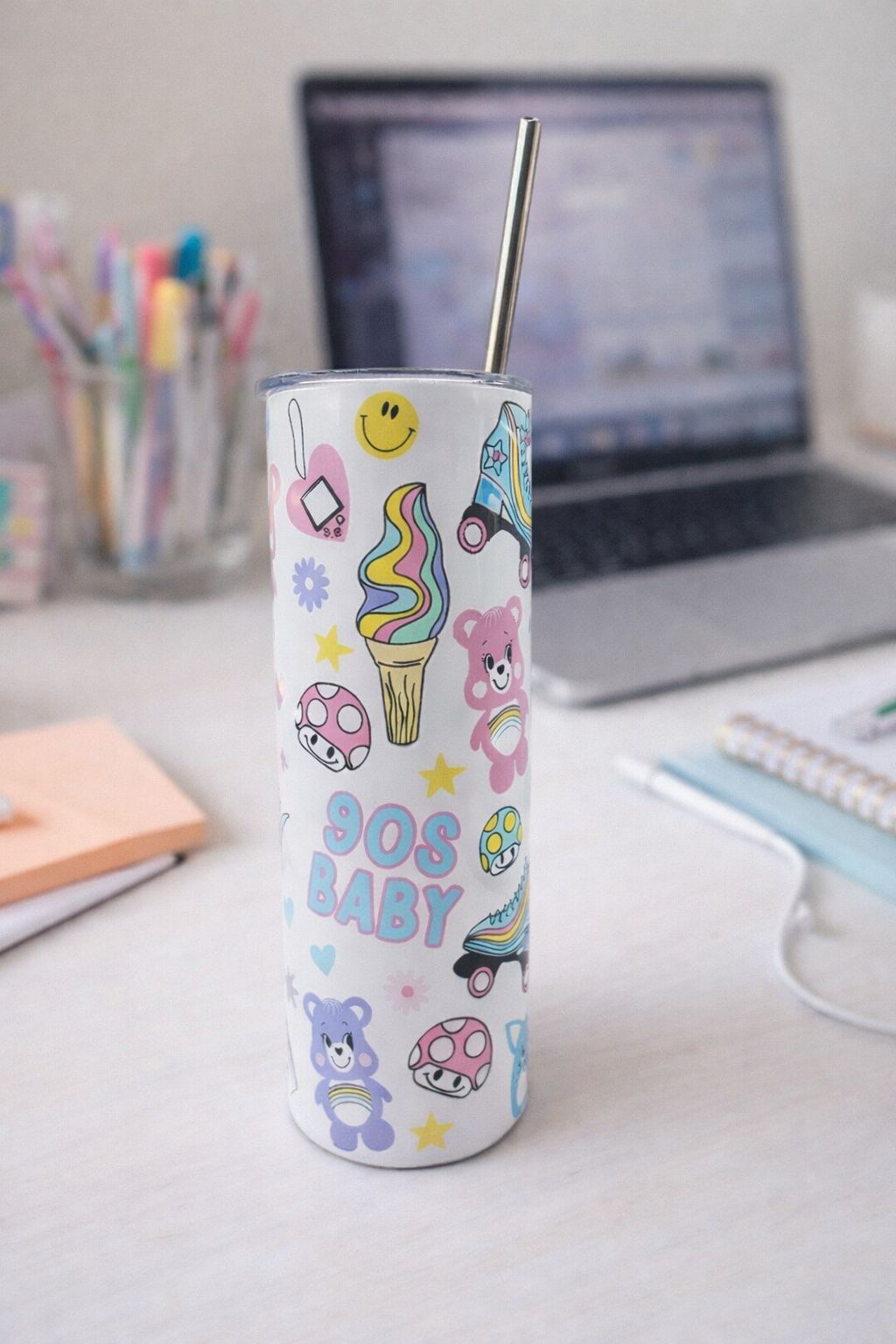 20oz Sublimation Tumbler with 90s Baby Wrap