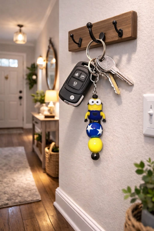 “Yellow Two Eyed Creature” Focal Keyring