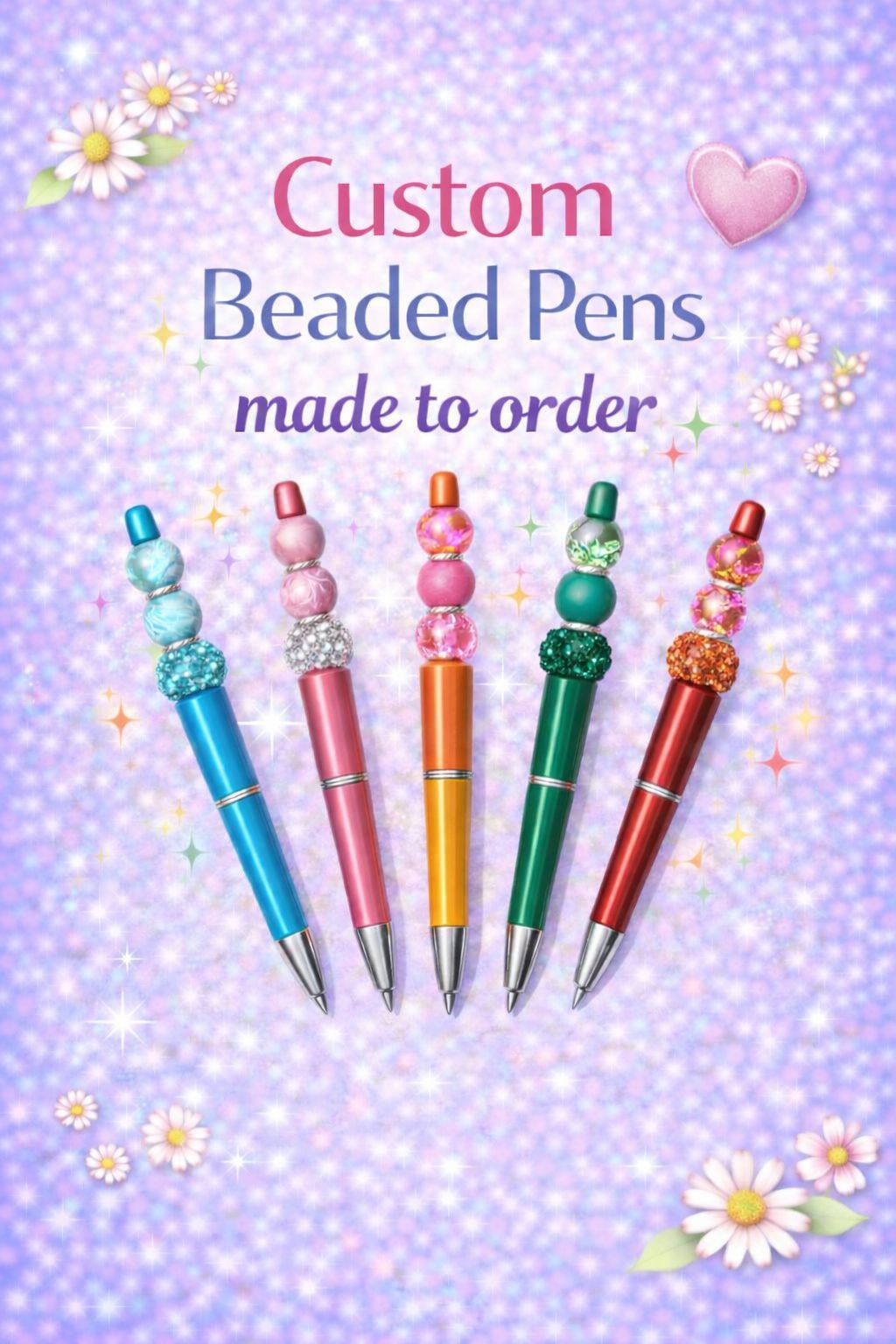 Custom Beaded Pens – Made to Order