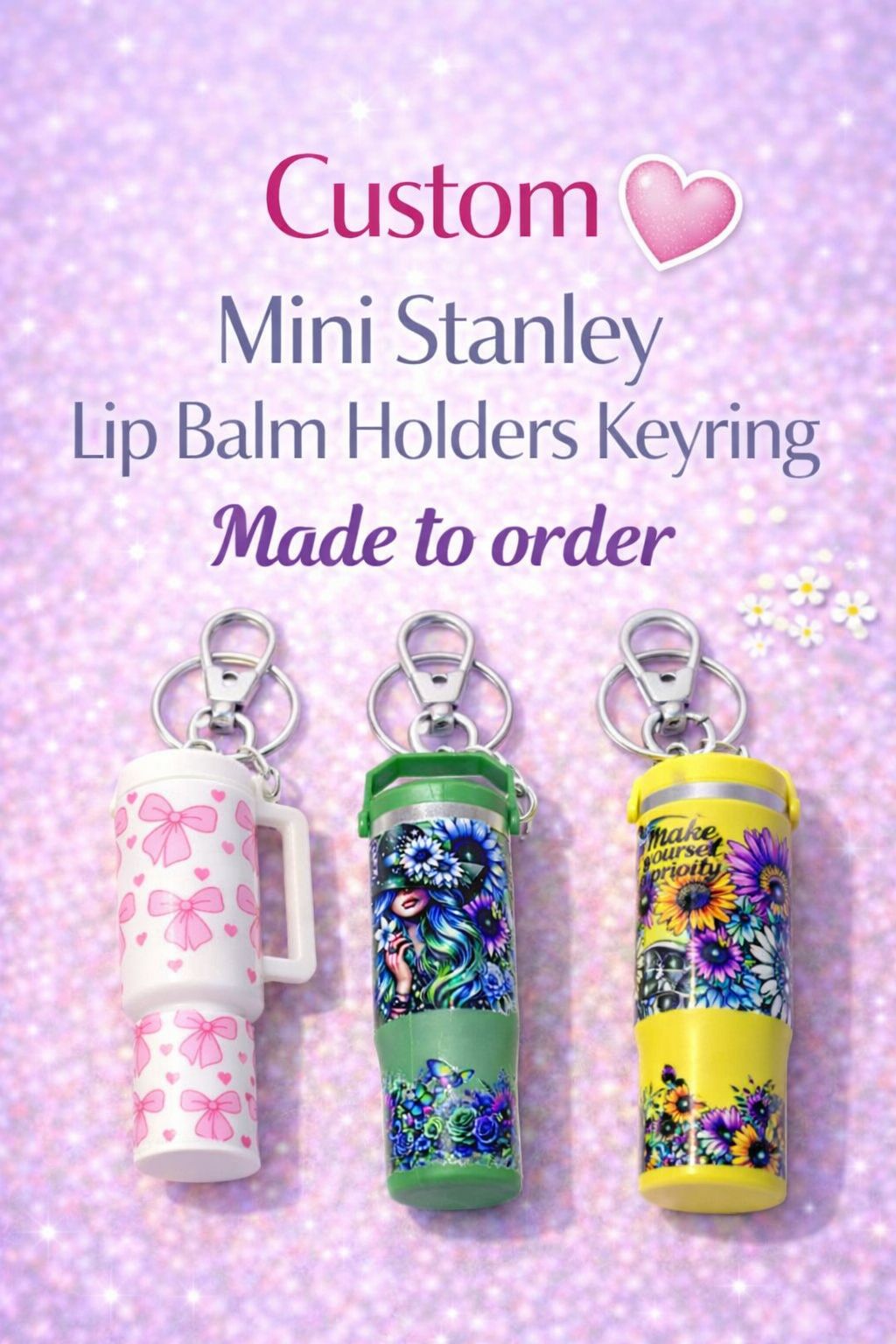 Custom Mini Stanley Lip Balm Holder Keyring – Made to Order