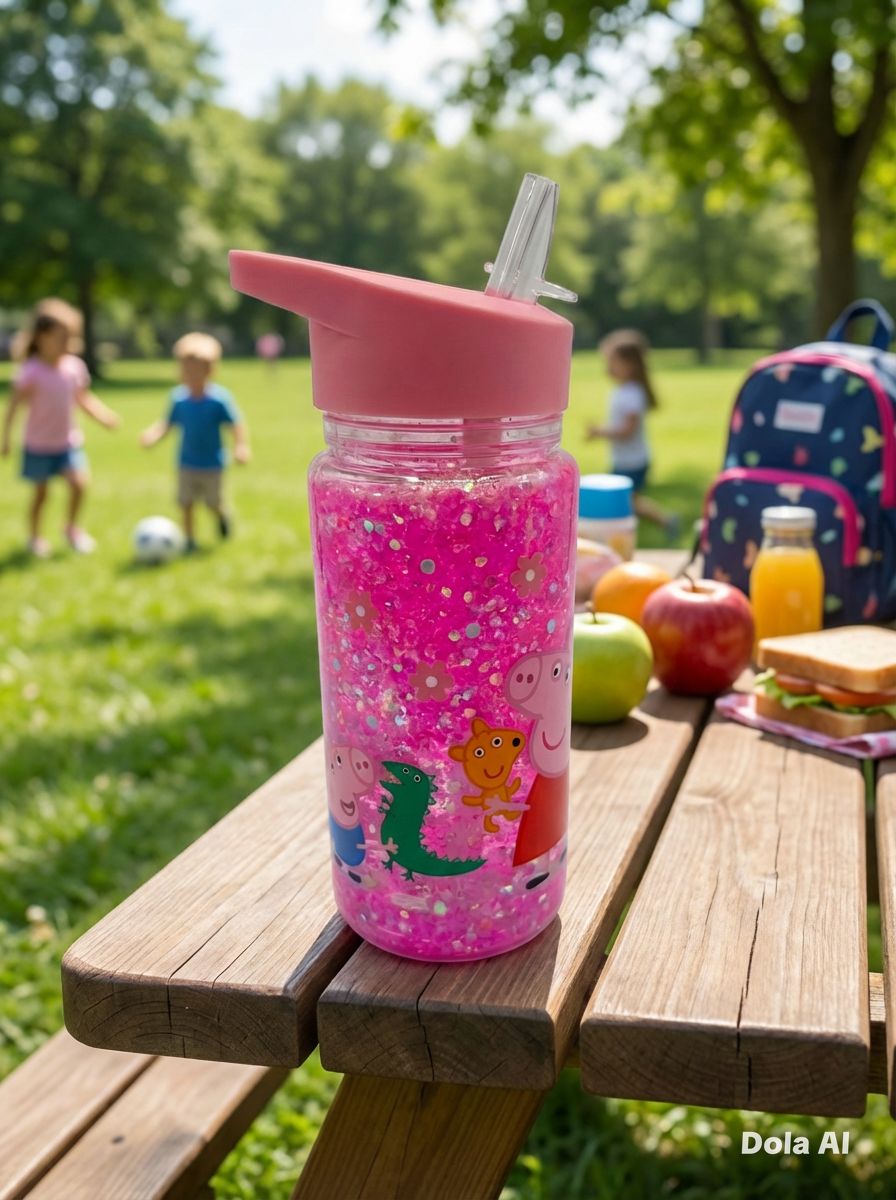 10oz Kids Snowglobe Water Bottle – Peppa Pig Wrap