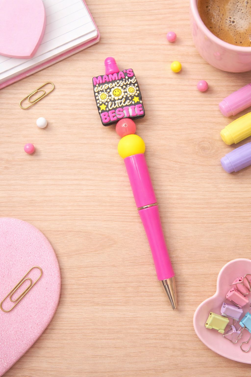 Pink "Mamas Expensive Little Bestie" Focal Pen